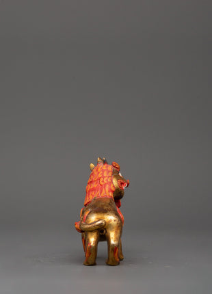Handcrafted Pair of Tibetan Snow Lion Statues | Foo Dogs Crafts