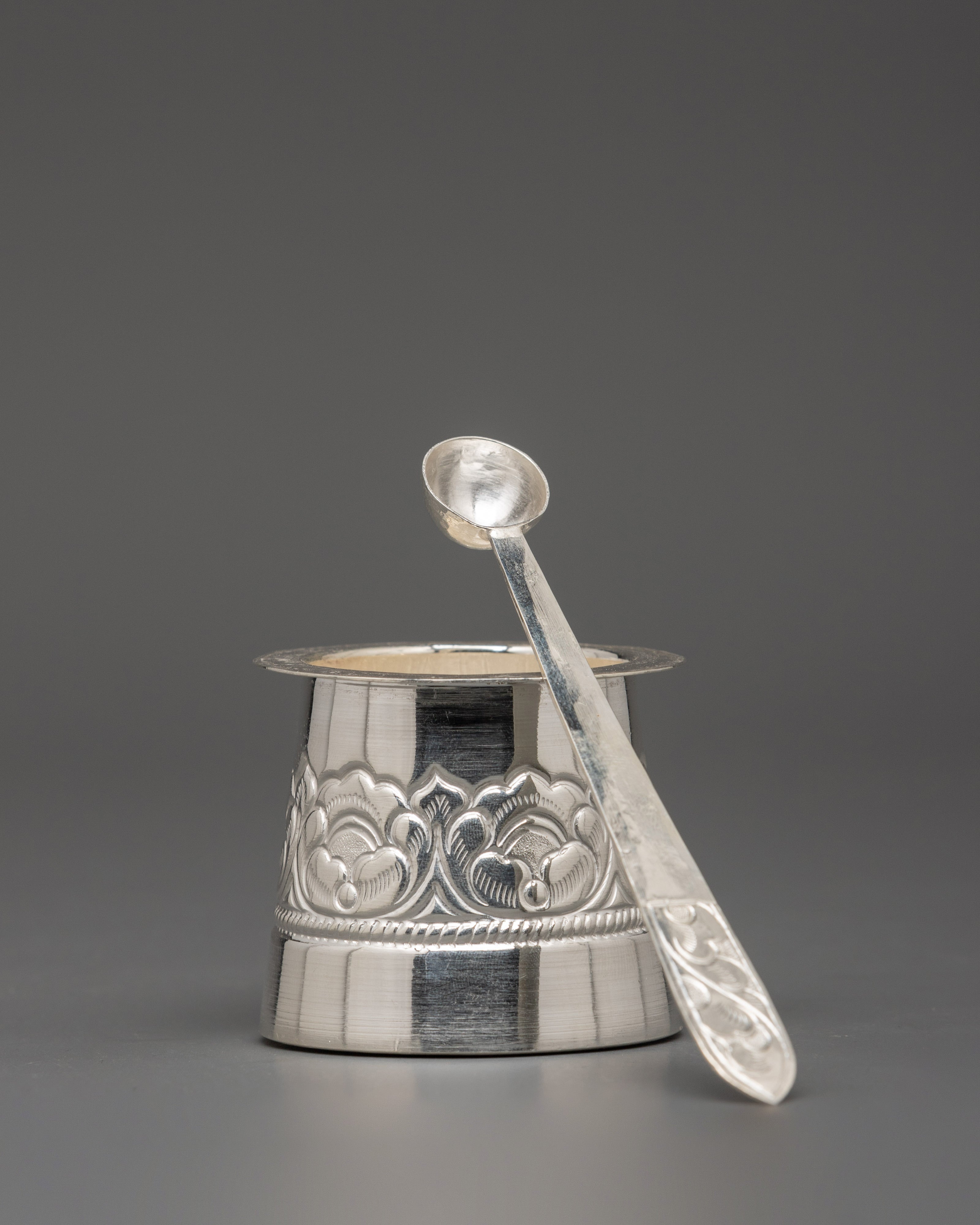 Handcrafted Pure Silver Panchapatra Set | Ideal for Sacred Ceremonies