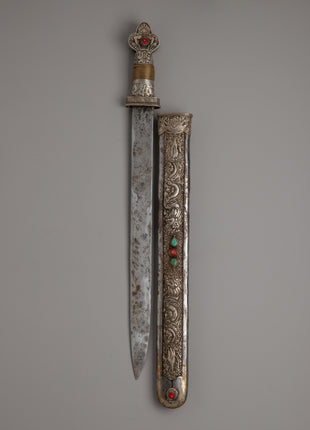 A Vintage Buddhist Ritual Sword for Spiritual Practices and Decor |  A stunning 61.5cm Buddhist spiritual artifact.