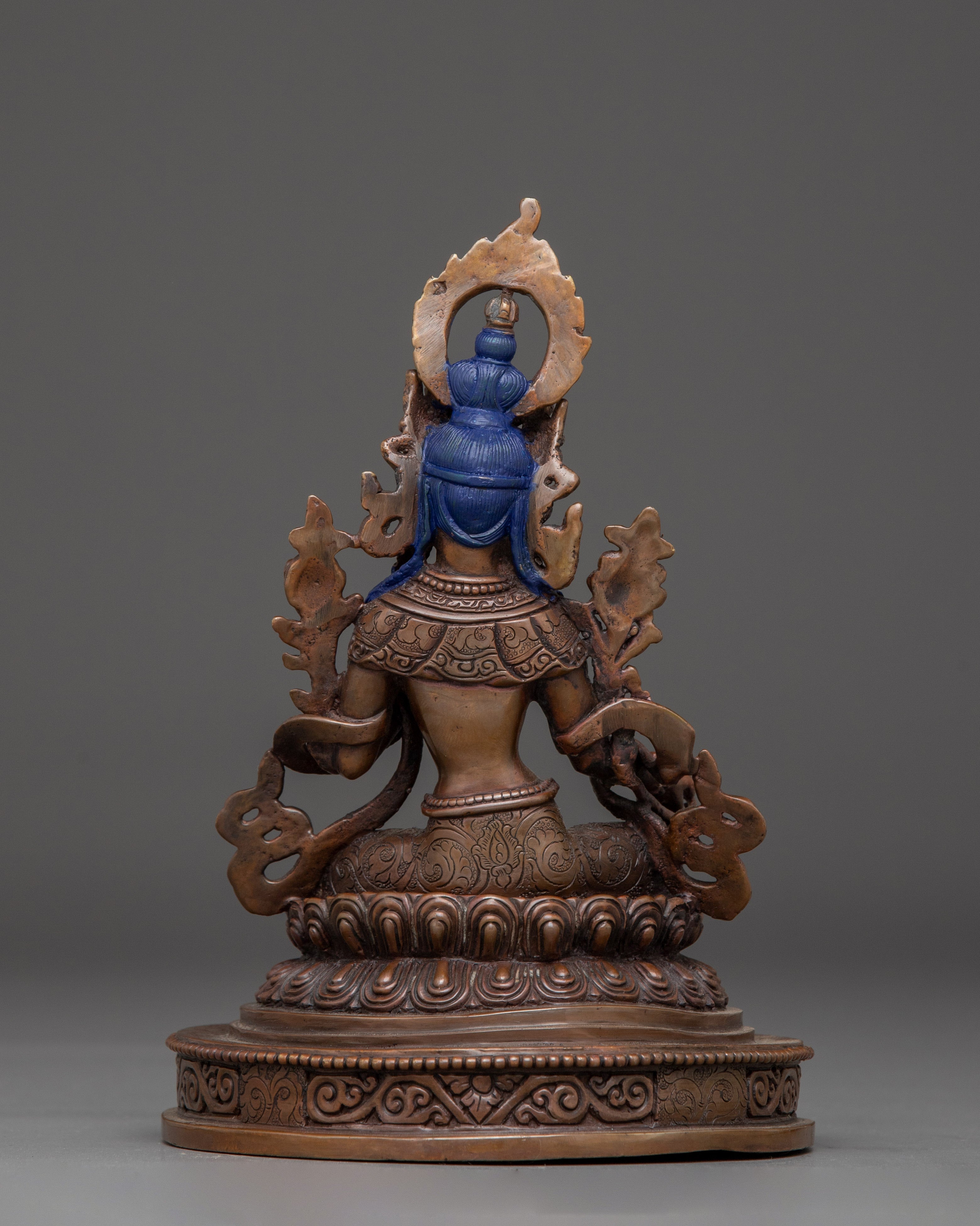 Oxidized Copper Statue of Green Tara | Shyama Tara - Mother of Liberation