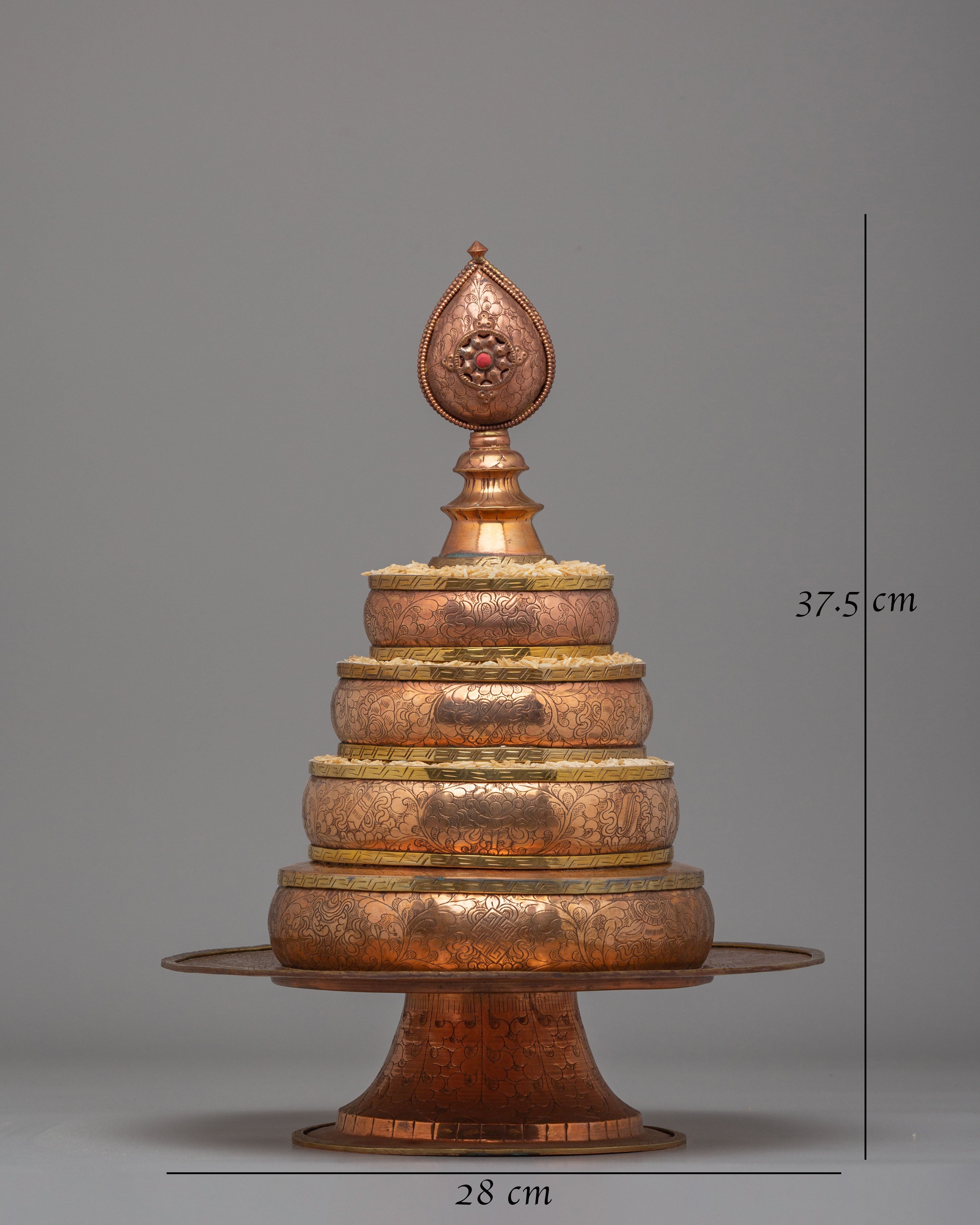 Sacred Meditation Mandala Offering Set | Handcrafted Tibetan Ritual Tool
