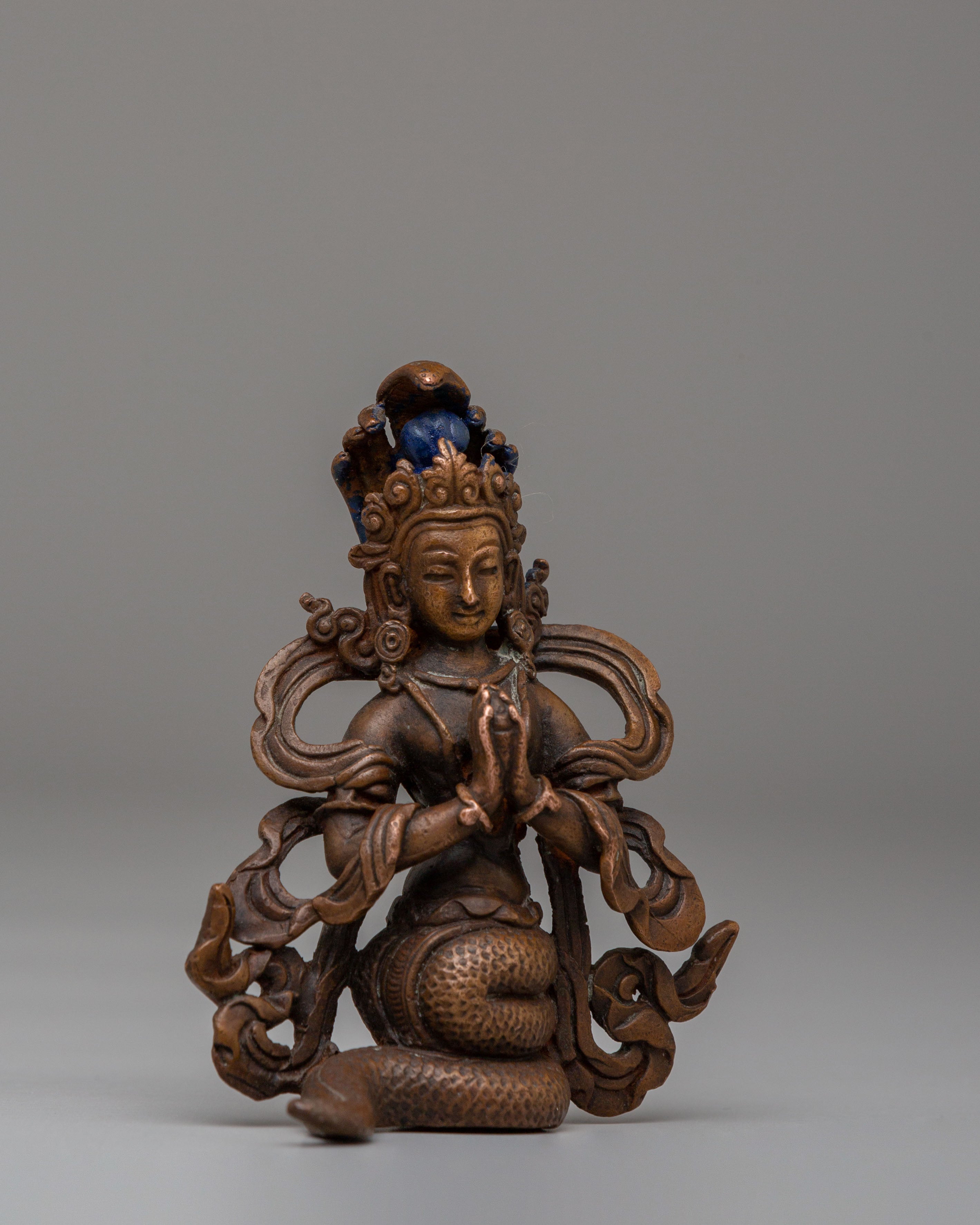 Handmade Nagkanya Statue | Copper Statue of Snake Maiden