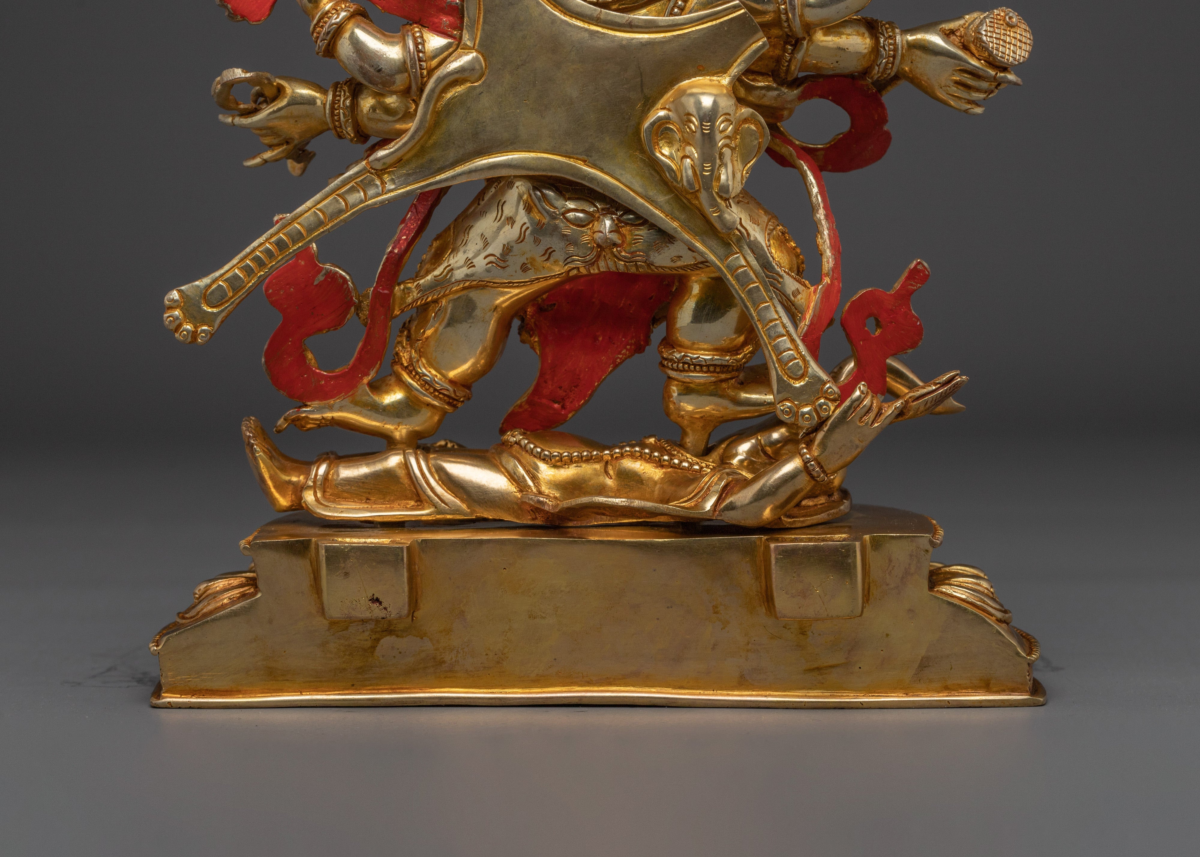 Handcrafted  Six Armed Mahakala Statue for Meditation | Fierce Buddhist Protector