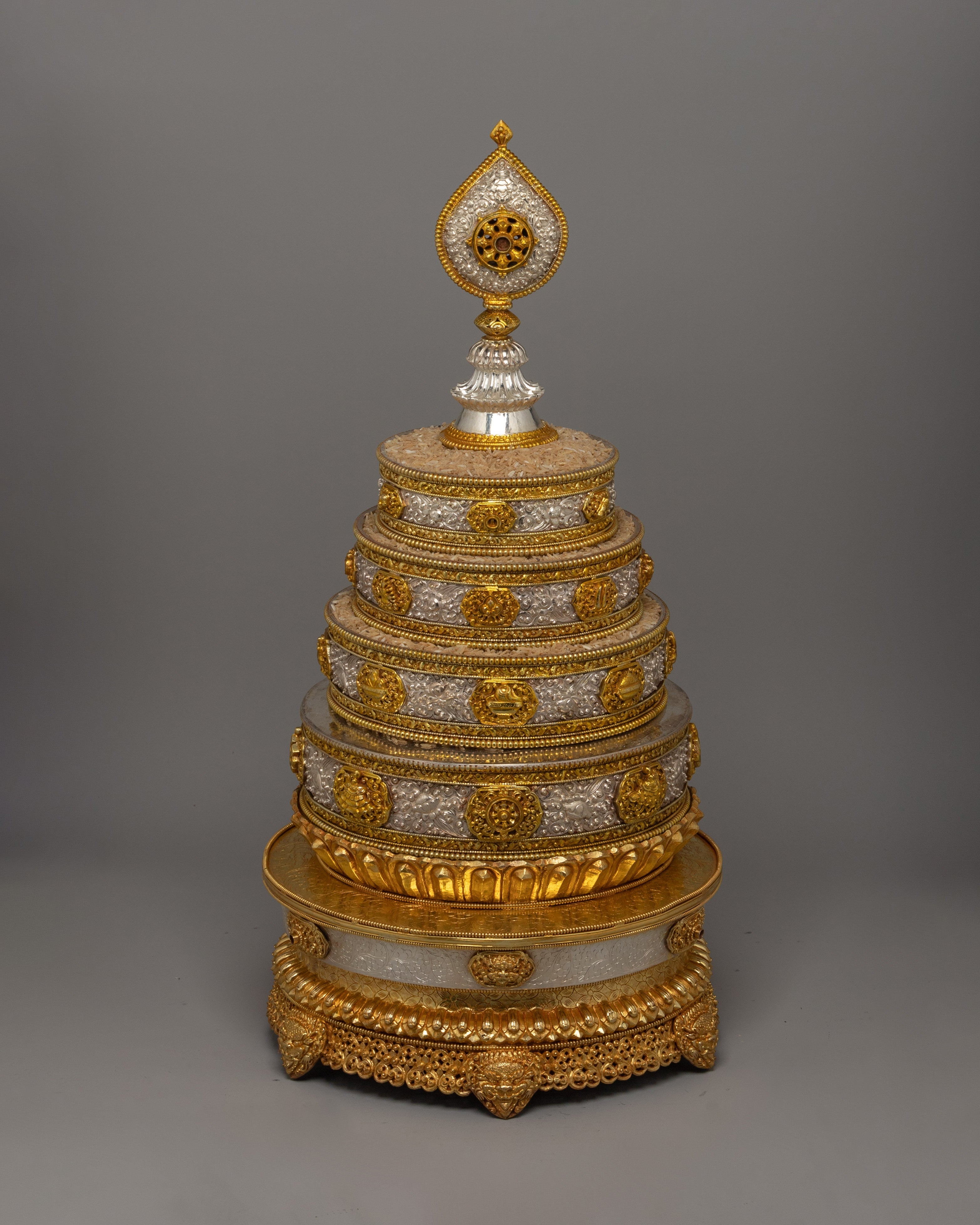 Traditional Buddhist Mandala Set | Artisan-Crafted Offering Bowls for Energy Work
