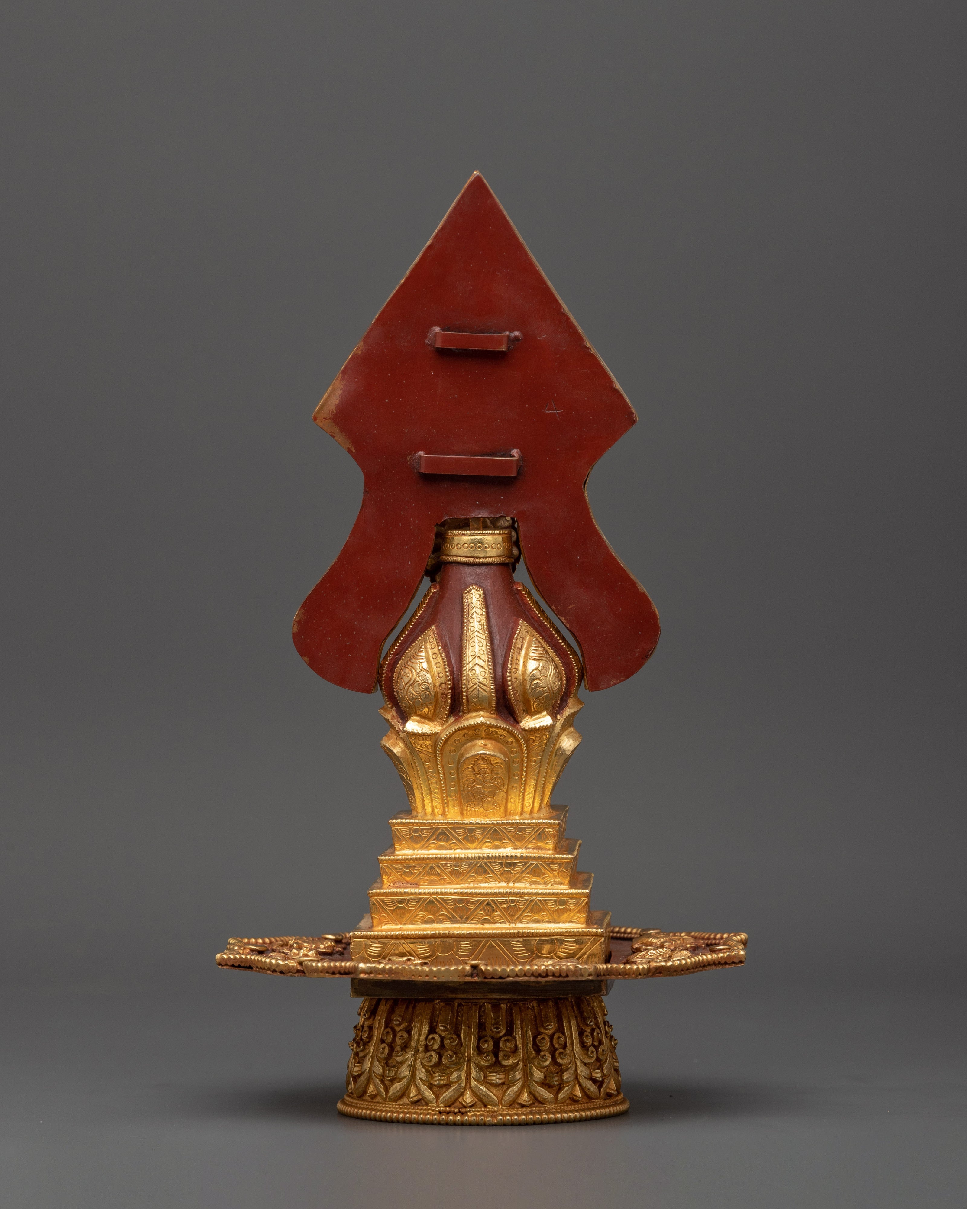 Gold-Plated Copper Torma | Tibetan Buddhist Ritual Offering