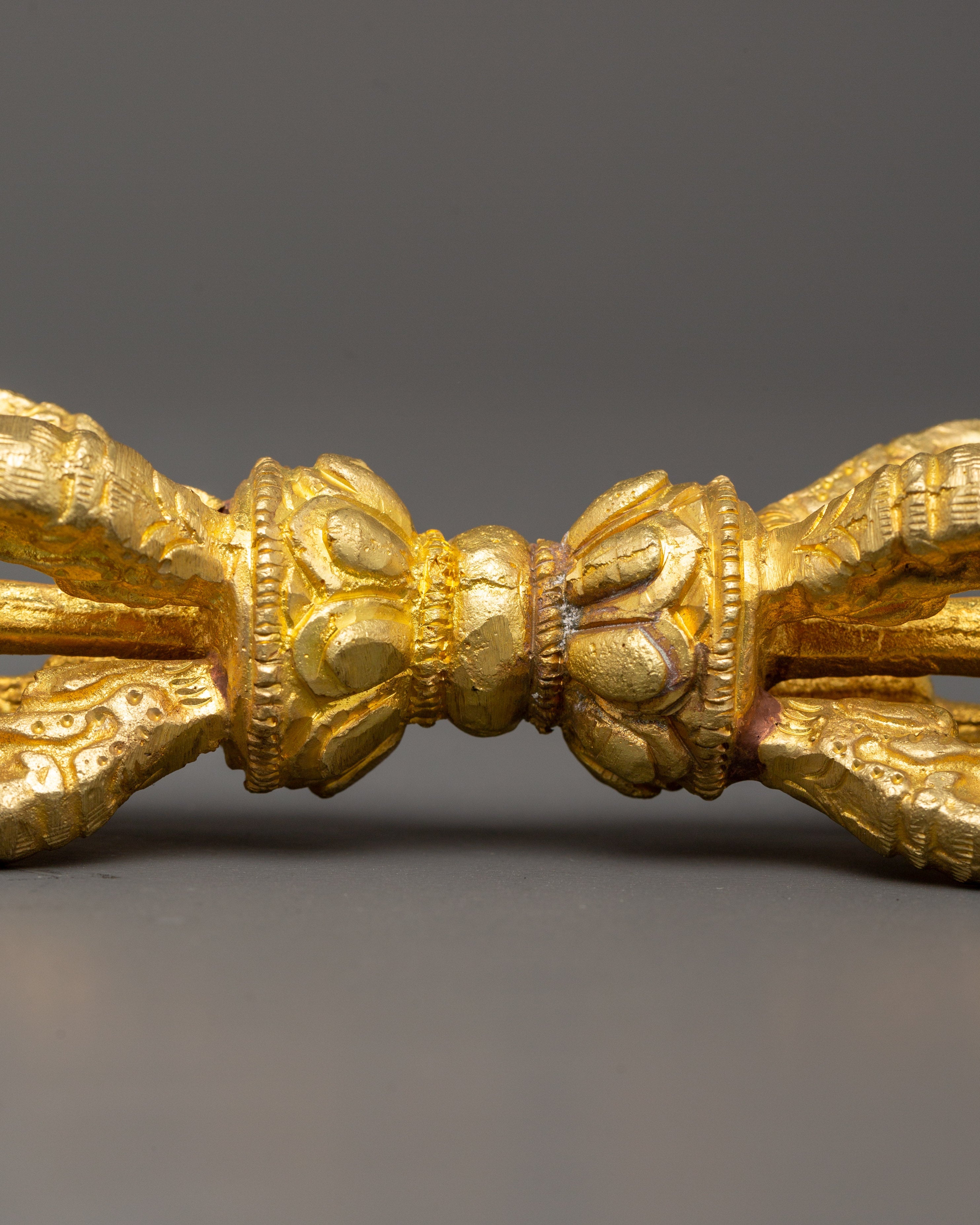 Handcrafted Meditation Bell and Vajra Set | Brass and Bronze Ritual Tools