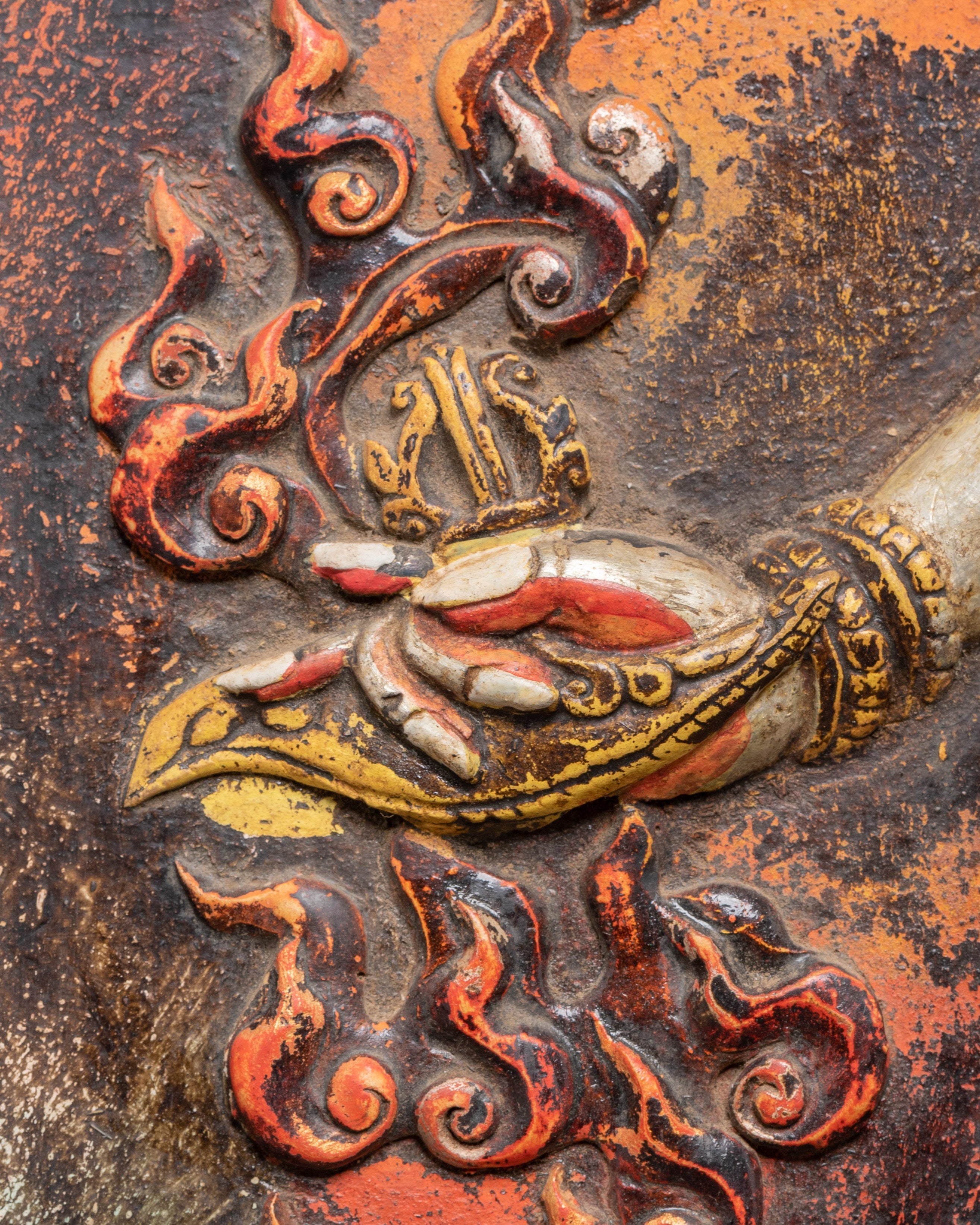 Vajrayogini Wooden Frame Wall Hanging | Sacred Tibetan Buddhist Art