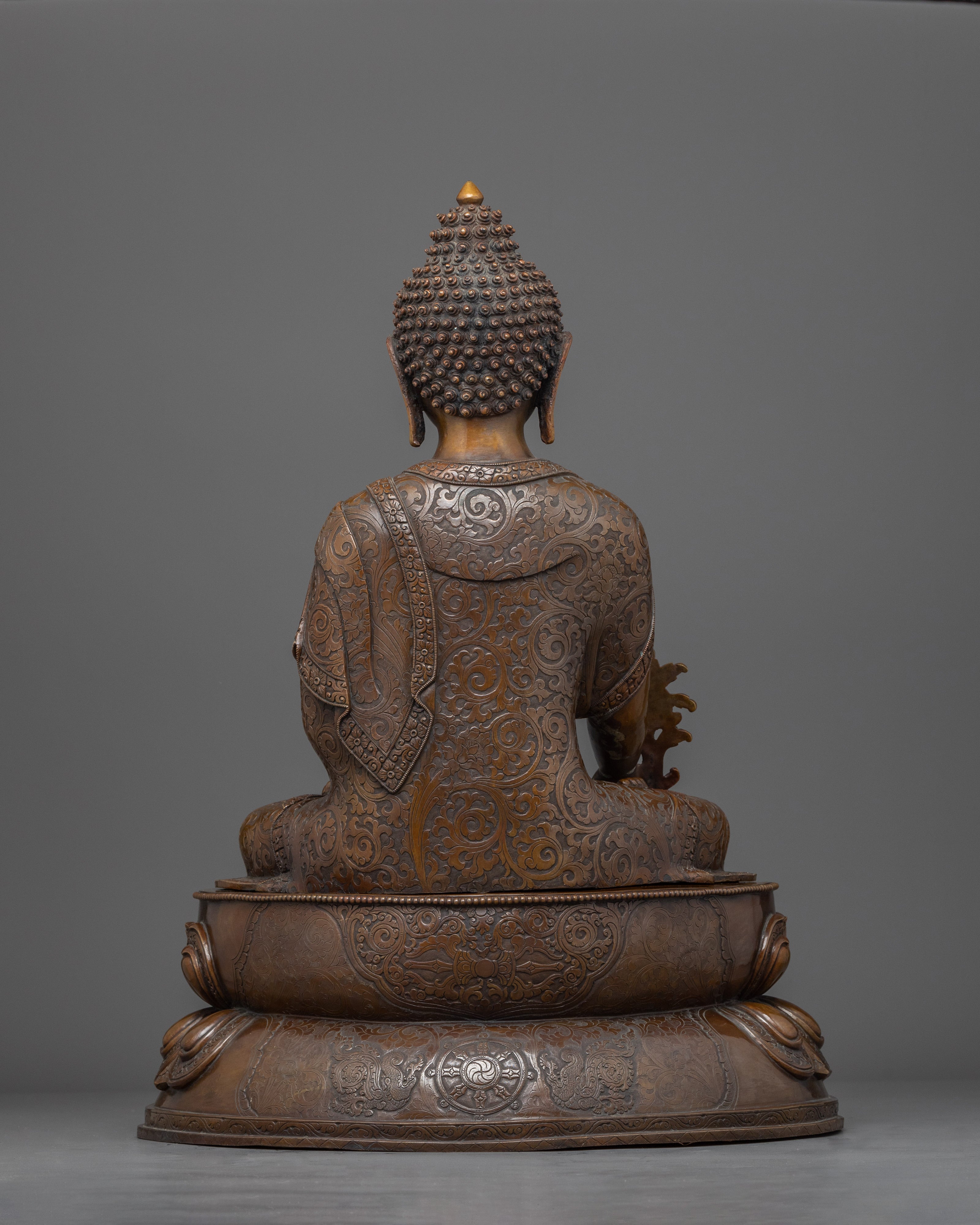 Healing Medicine Buddha Statue |  Fully Oxidized Copper Handcrafted Statue