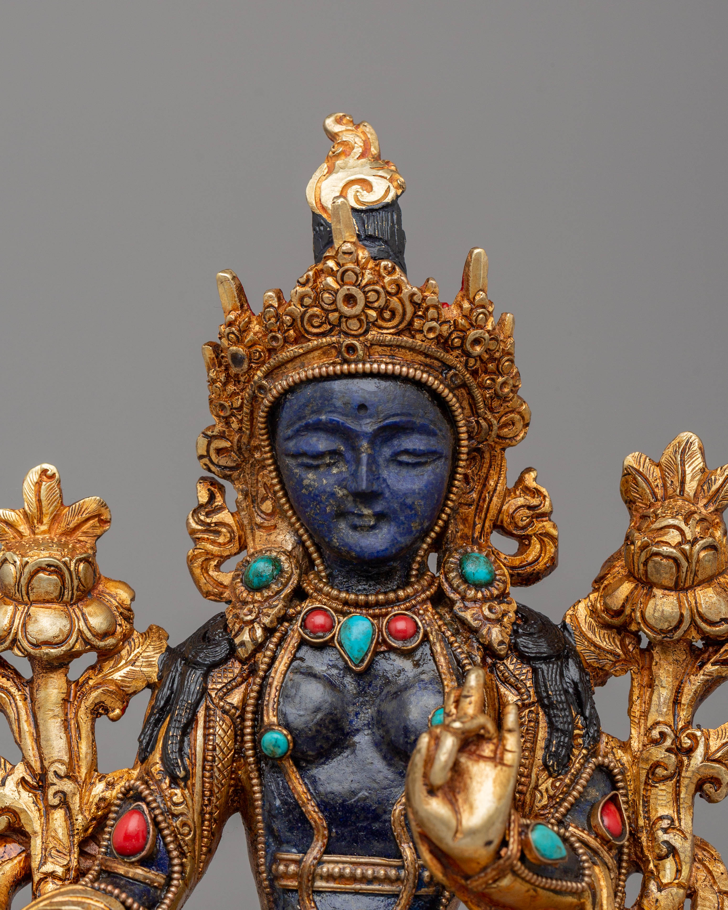 Green Tara Statue : Female Deity of Love and Compassion