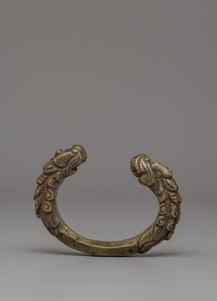 Dragon Head Bronze Bracelet | Unique Cultural Jewelry