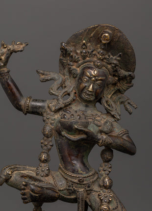 Dorje Phagmo Antique Figure | Bronze Vajravarahi Deity Statue