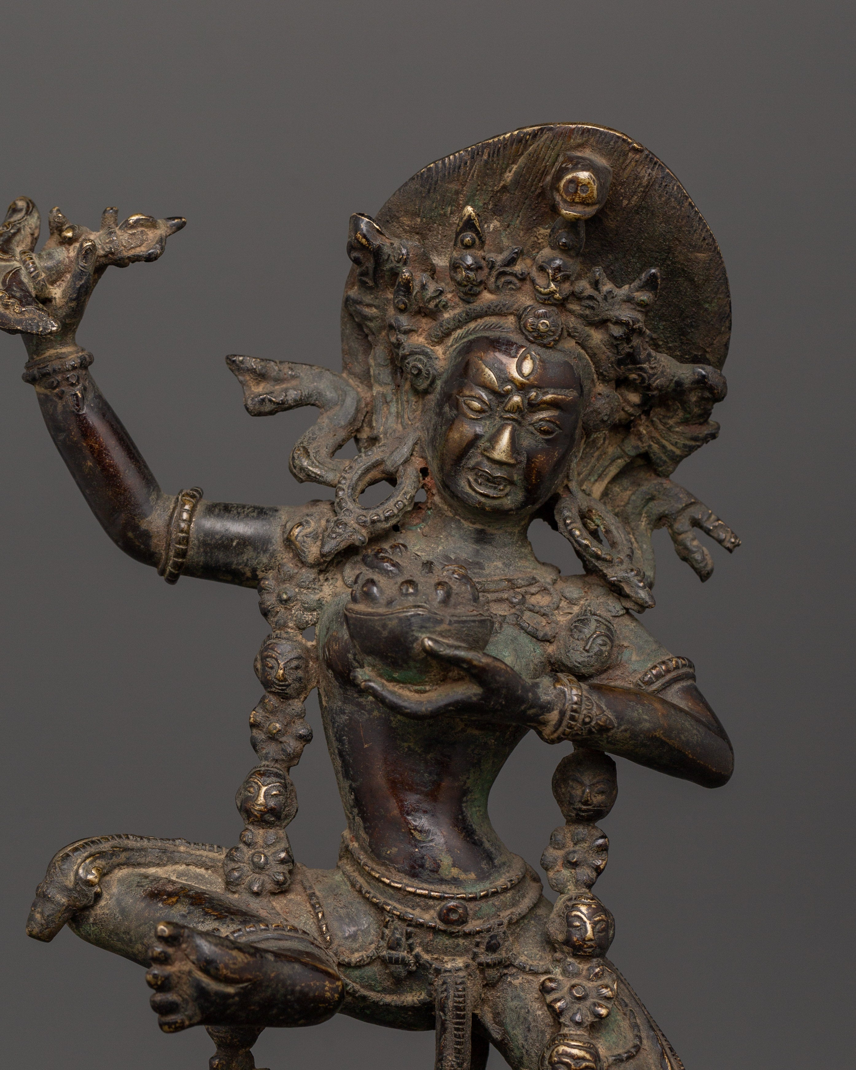 Dorje Phagmo Antique Figure | Bronze Vajravarahi Deity Statue