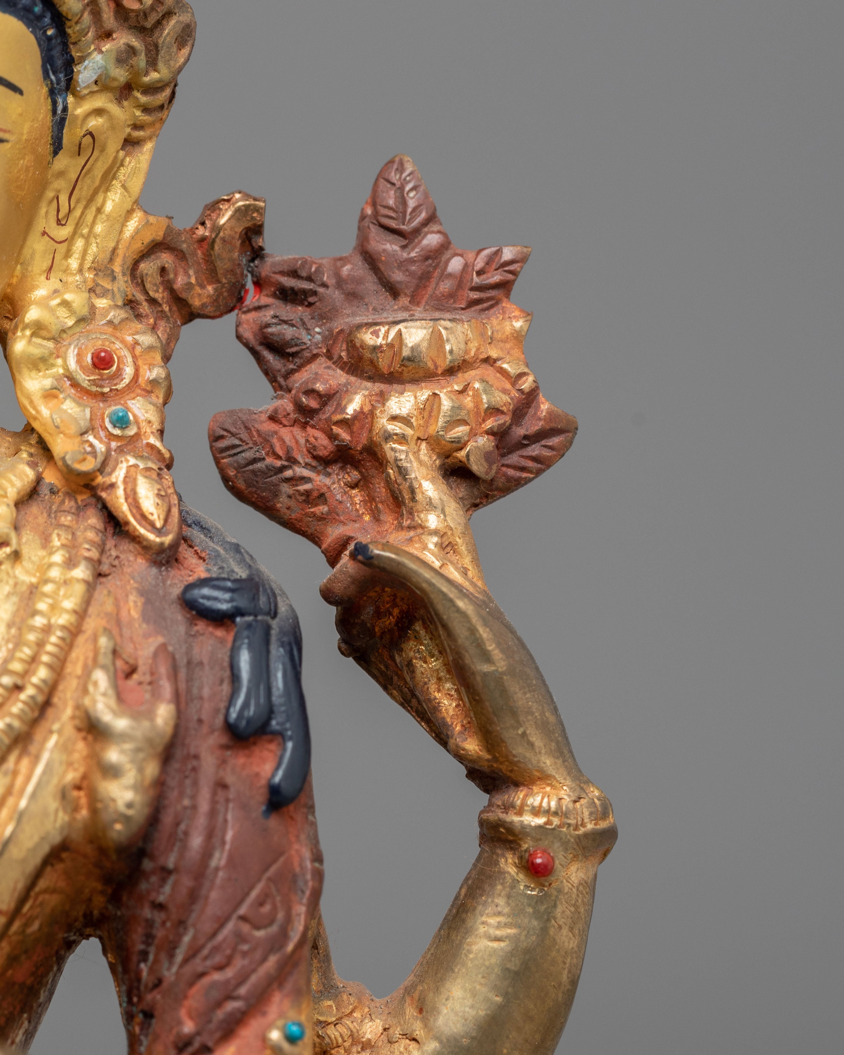 Gold Plated Statue of Bodhisattva Chenrezig | Deity of Compassion