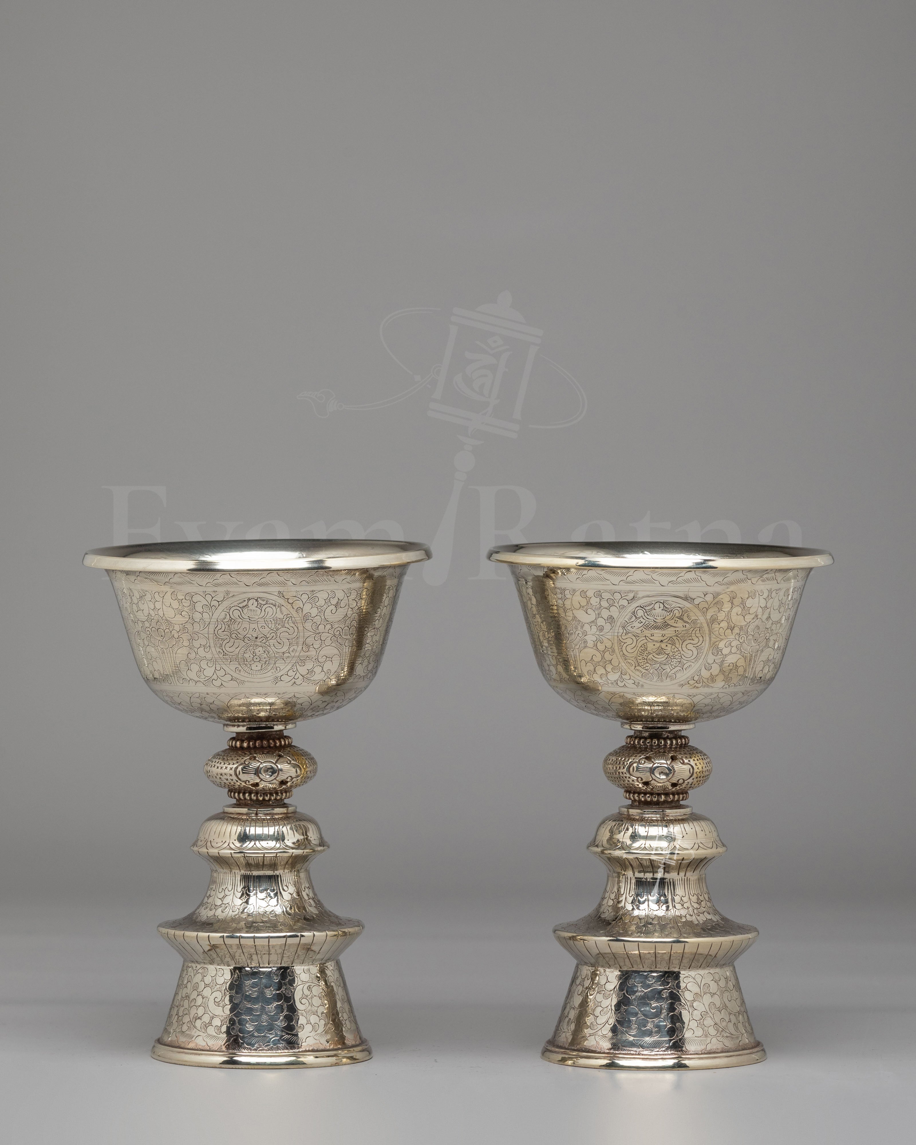 Ceremonial Butter Lamp Set | Offering Lamps for Puja & Meditation