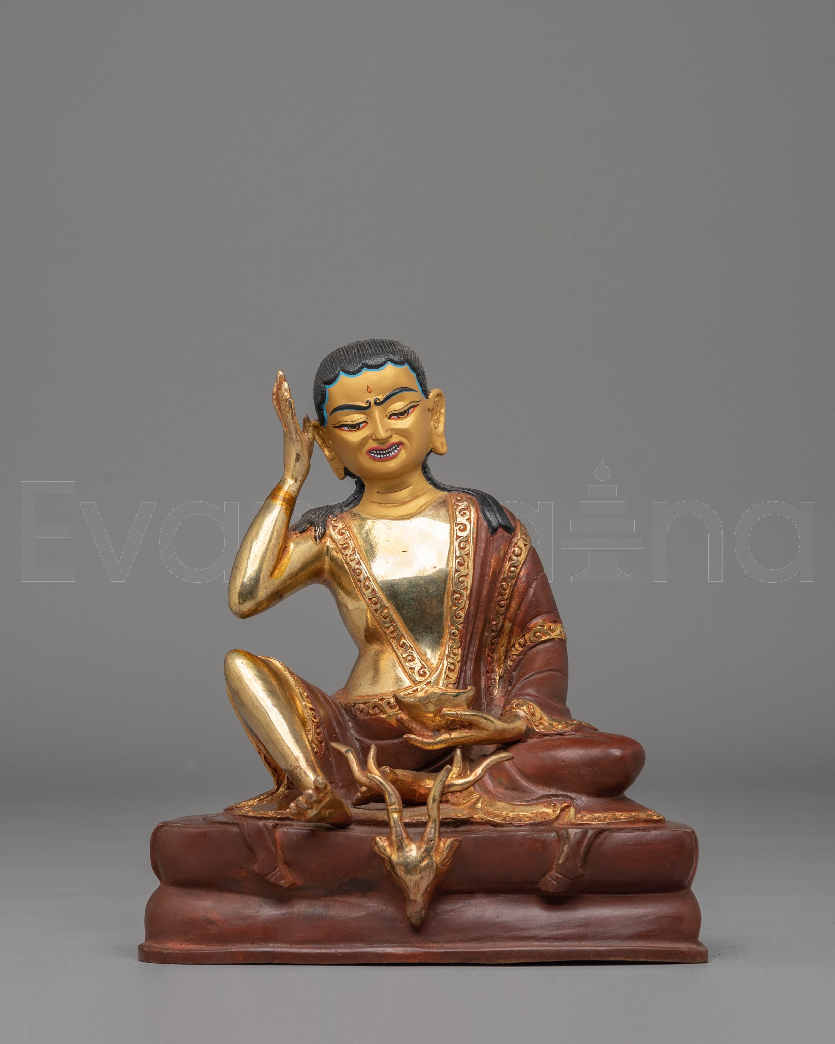 Handcrafted Milerepa Buddhist Statue