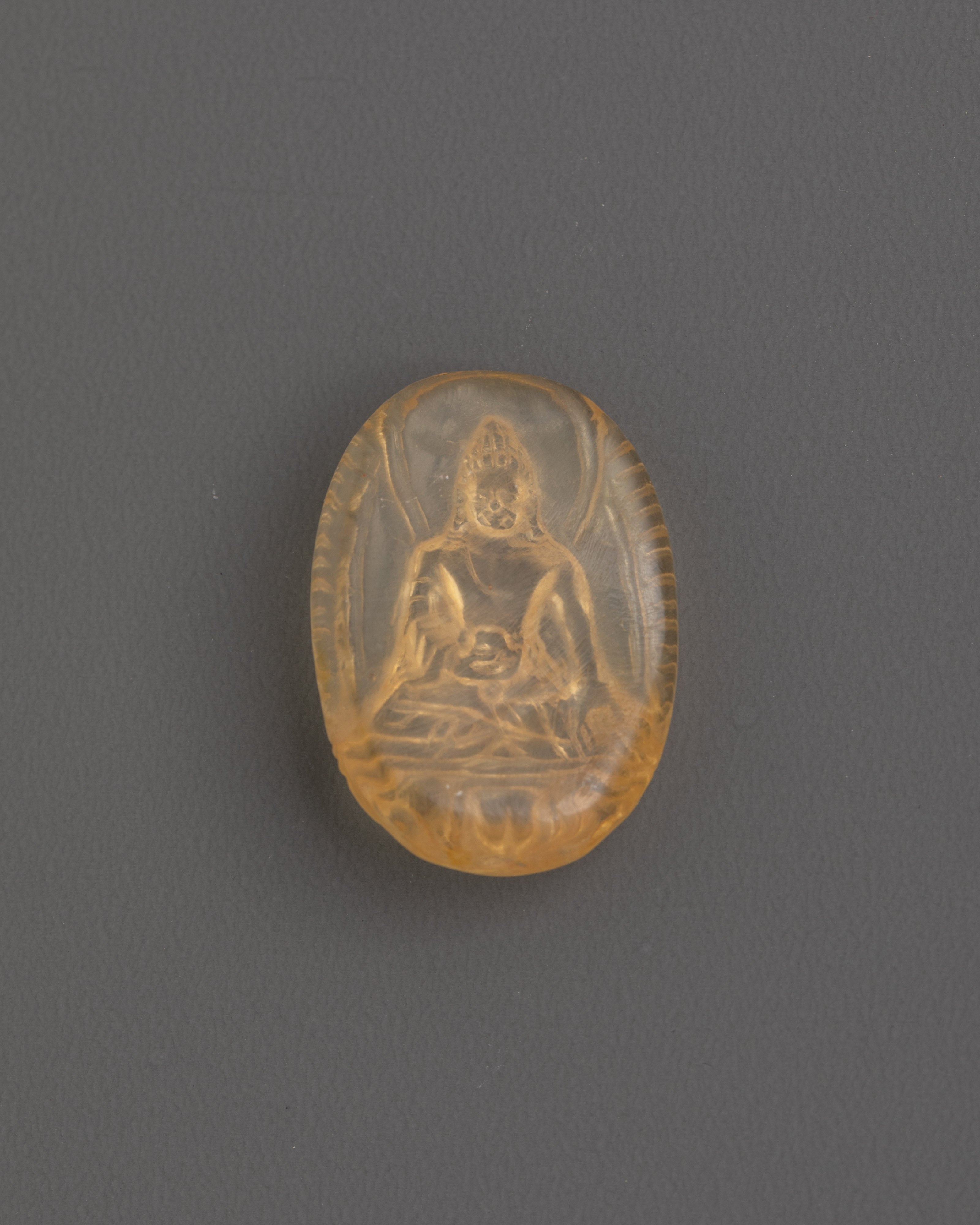 Ratnasambhava Buddha Amber Statue | Spiritual Symbol of Generosity and Wisdom