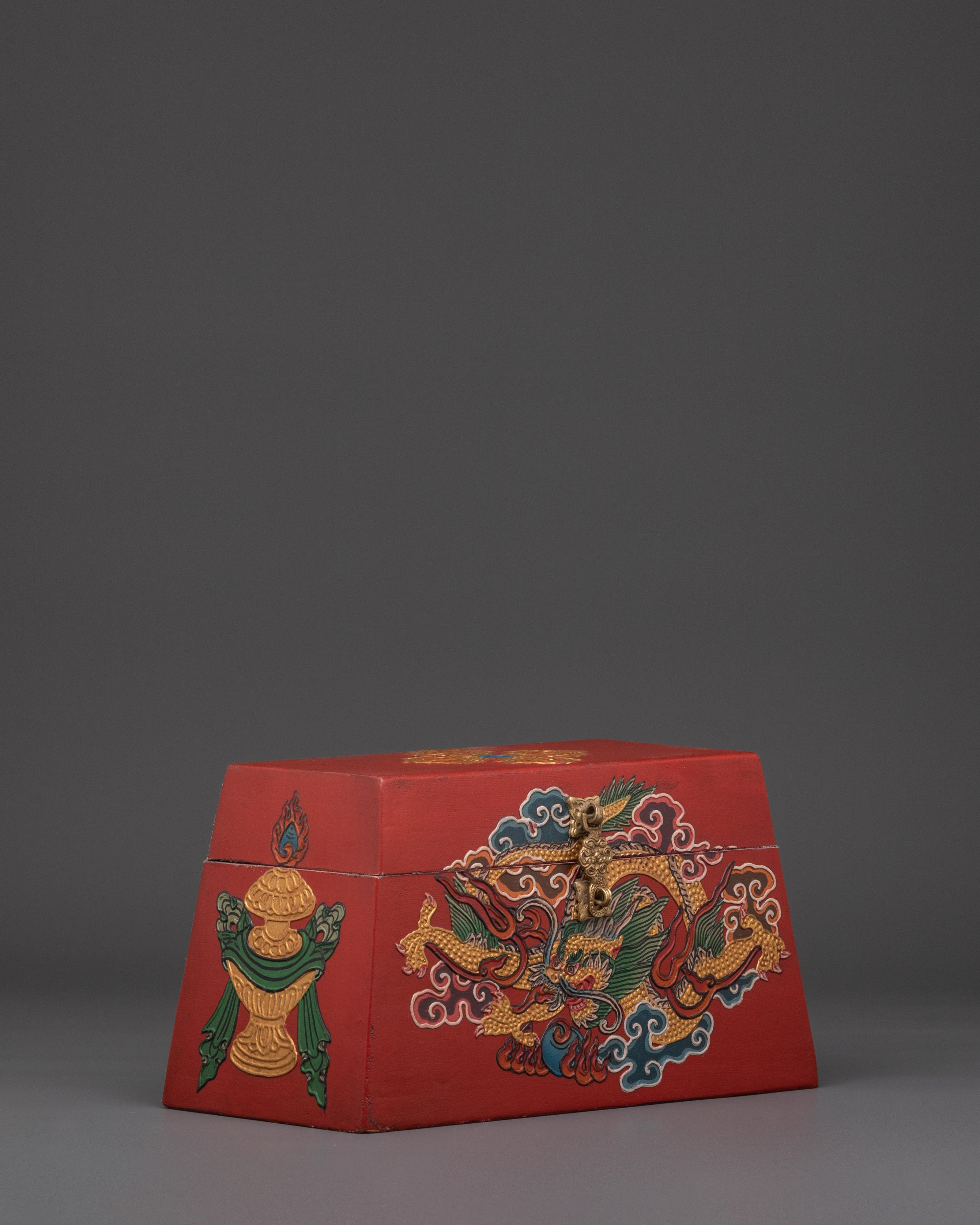 Handcrafted Tibetan Jewelry Box | Spiritual Feng Shui Decorative Artifact Decor