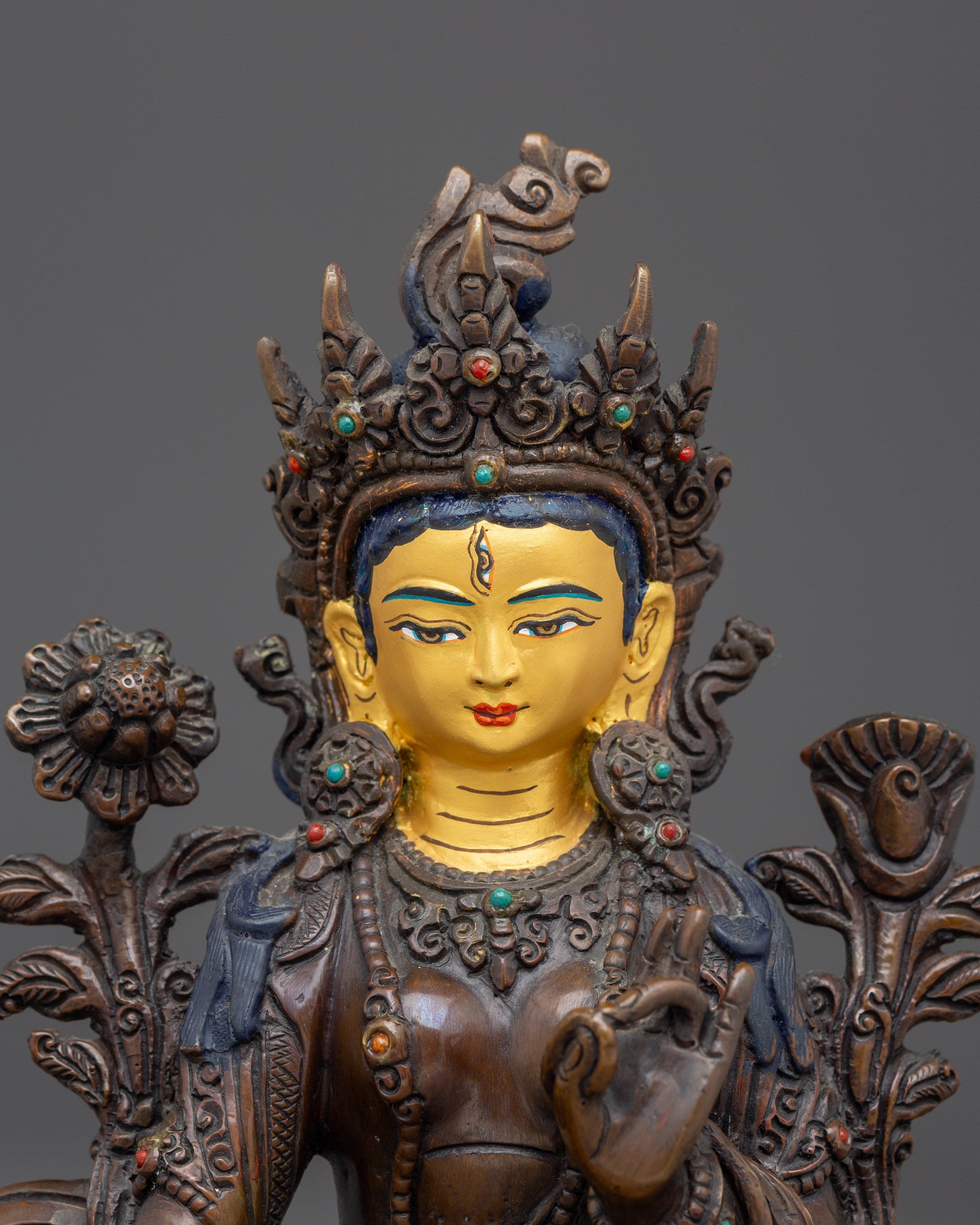 Statue of White Tara: Tibetan Healing Goddess