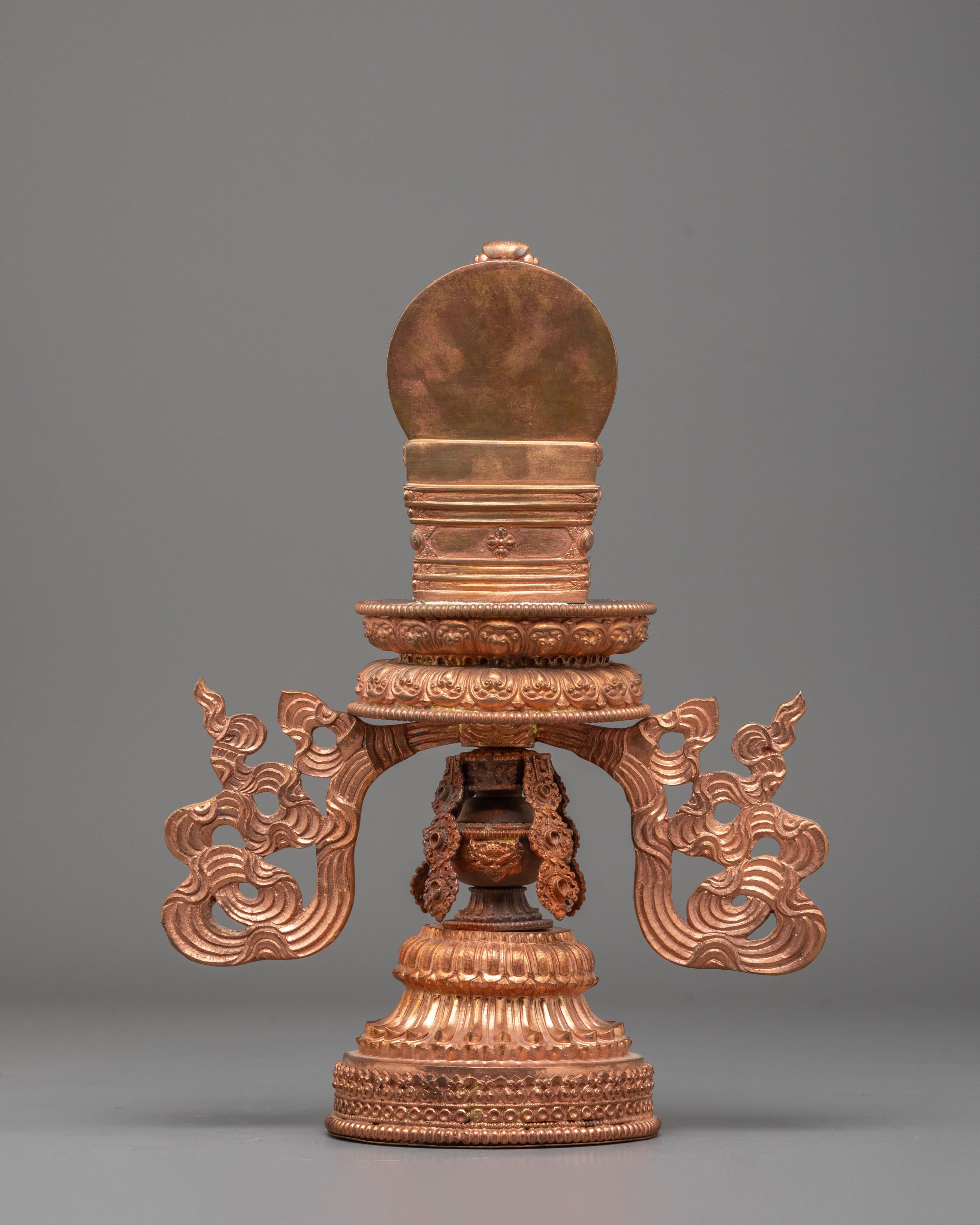 Sacred Buddhist Raja Rani Decorative Set | Copper Royal Figurine Collection