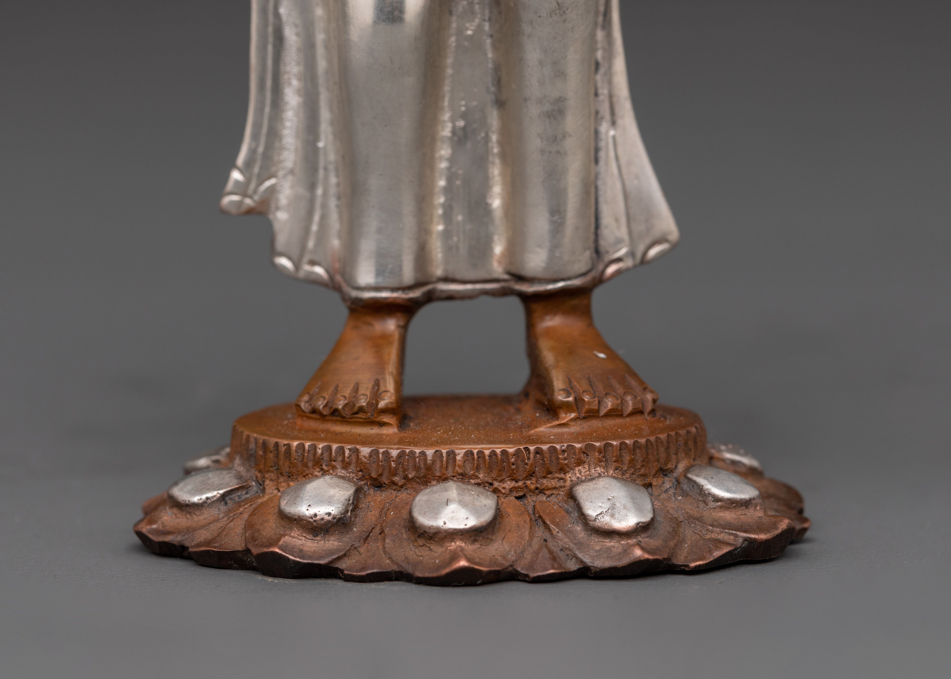 Lokeshwor Handmade statue | Silver Plated Buddhist Deity