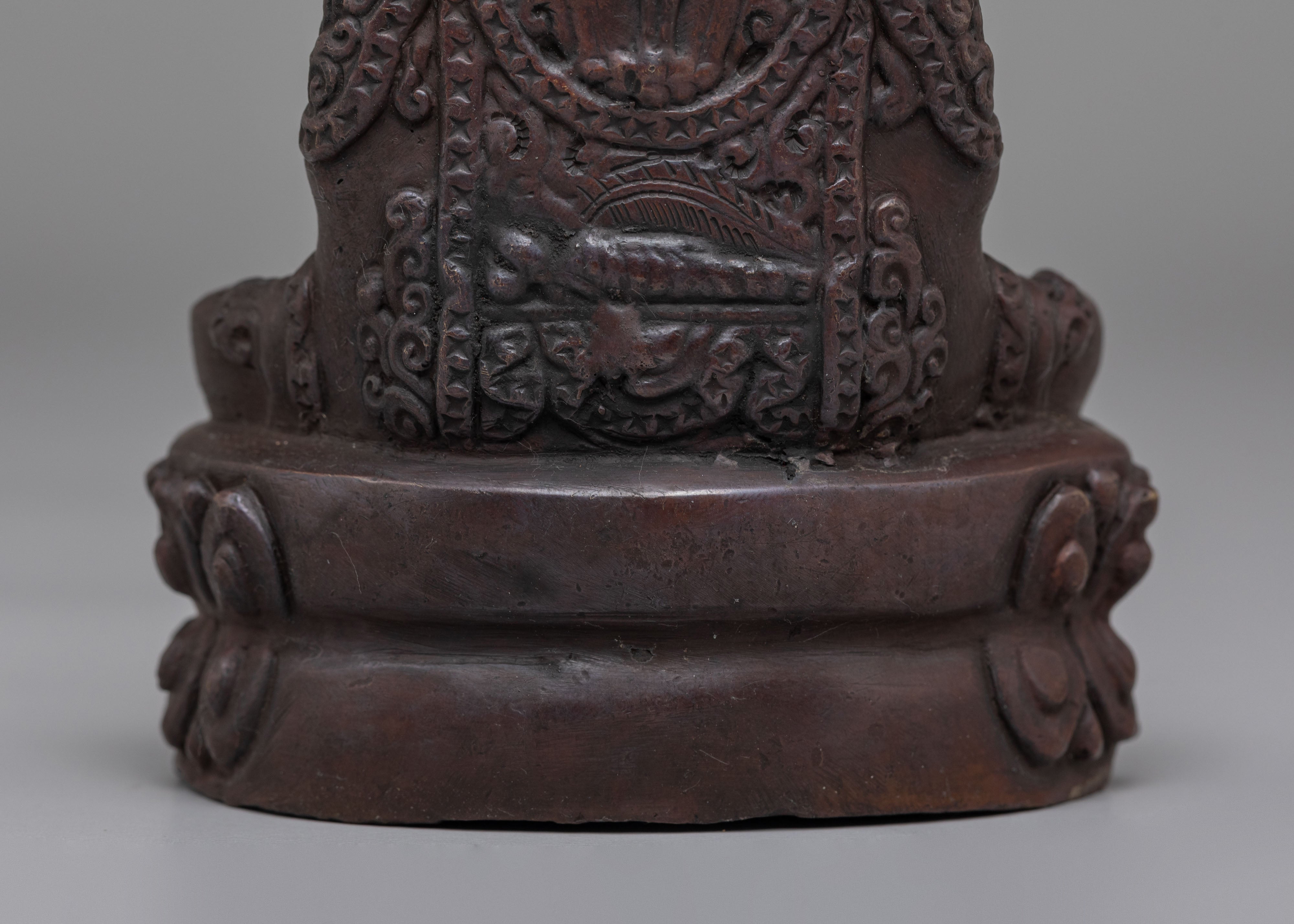 Sacred Altar Amitabha Buddha Sculpture | Traditional Artwork
