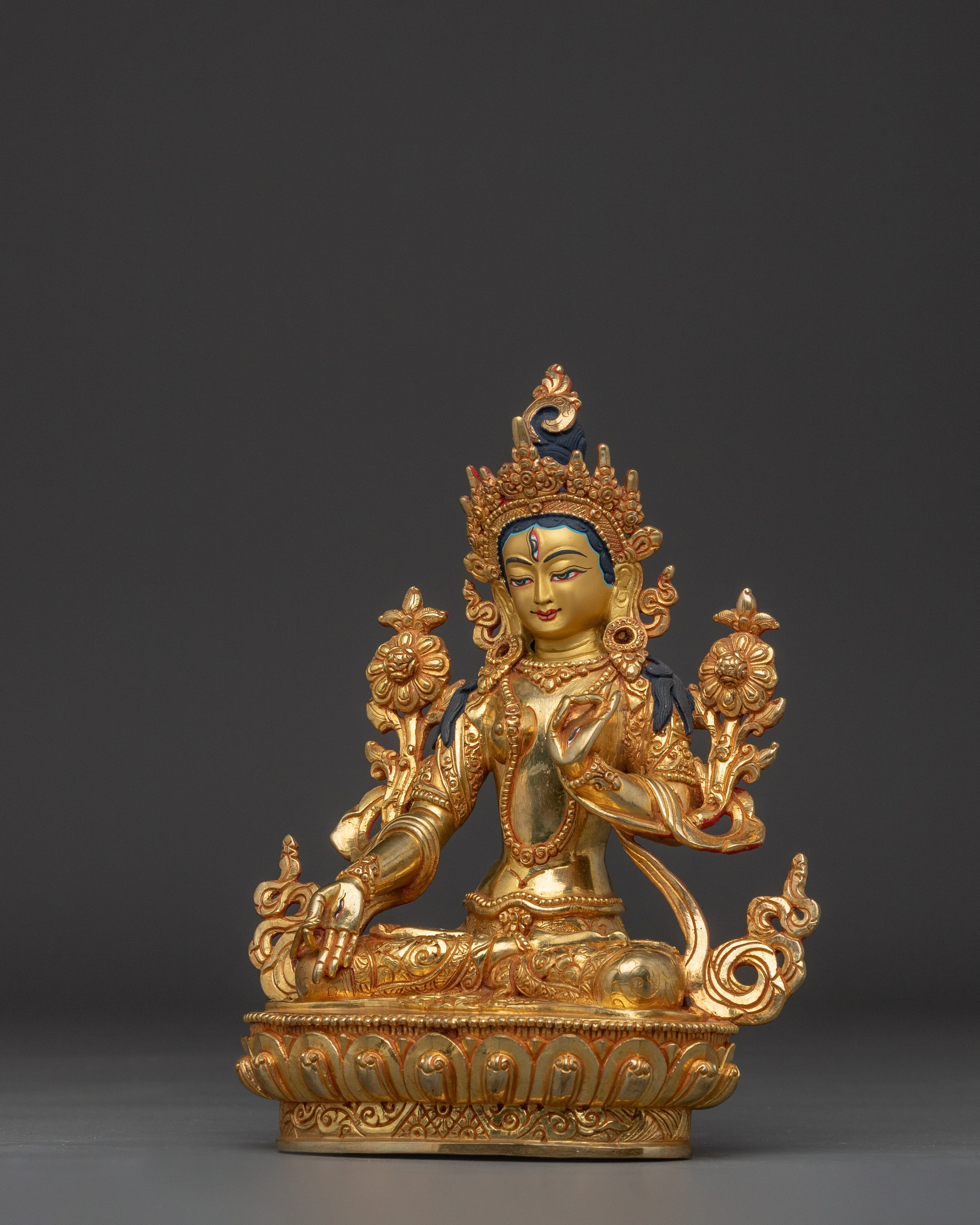 Serene White Tara Sculpture For Meditation - The White Liberator | Mother of Liberation