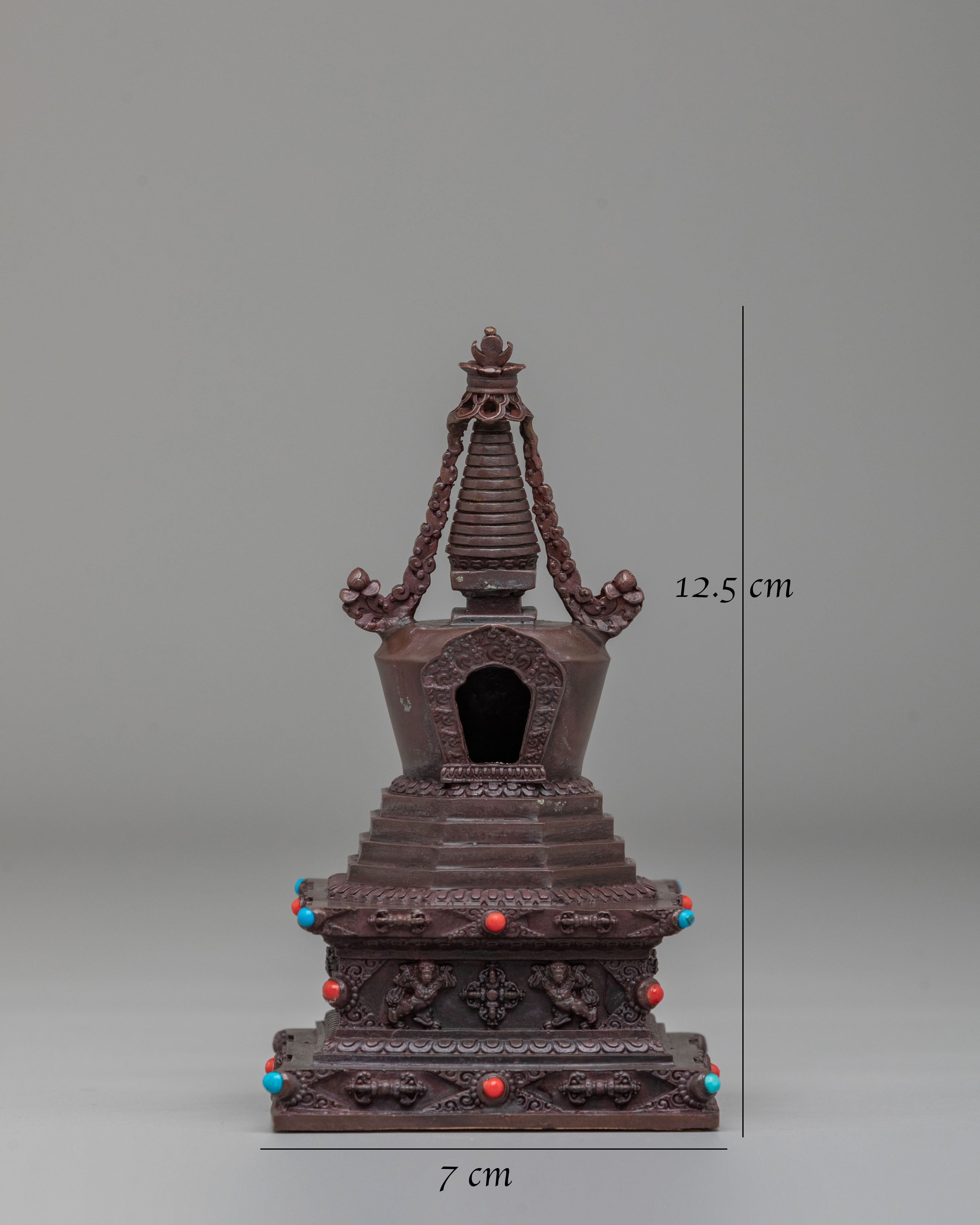 Machine Made Stupa Set | Perfect for Altars Meditation Spaces & Decor