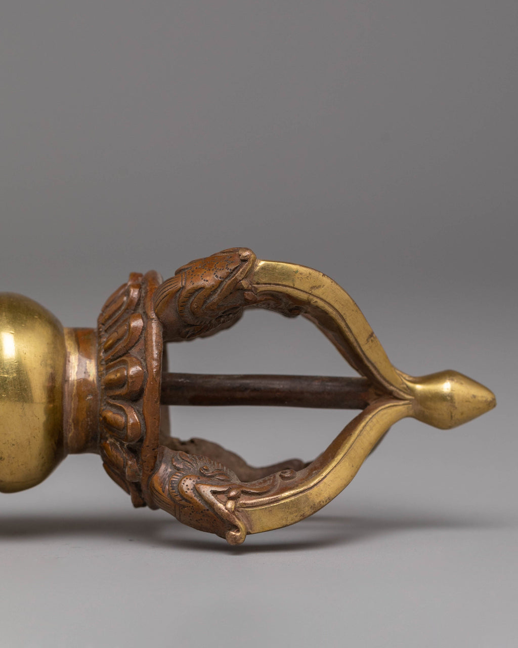 Vajra Ritual Fire Gold Vajra for Ritual Use | Tibetan Buddhist Ritual Tool for Altar