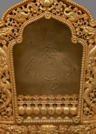 Traditional Mini Ghau Box | A Handcrafted Gold-Plated Tibetan Amulet Box