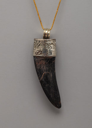 Handcrafted Ethically Sourced Goat Horn Pendant | Spiritual Significance