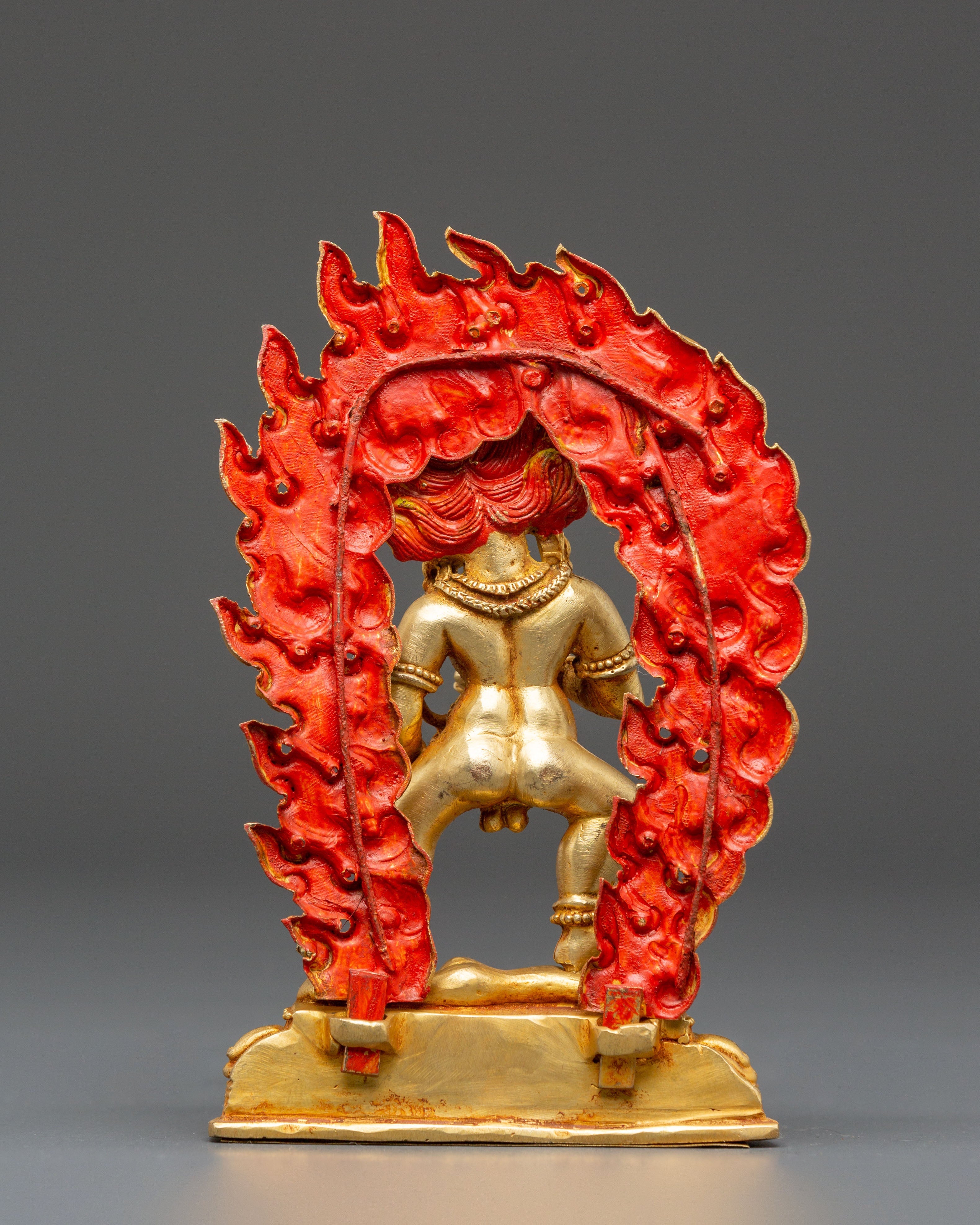 Golden Wealth Guardian Black Dzambhala Statue | Protection and Dharma Artwork