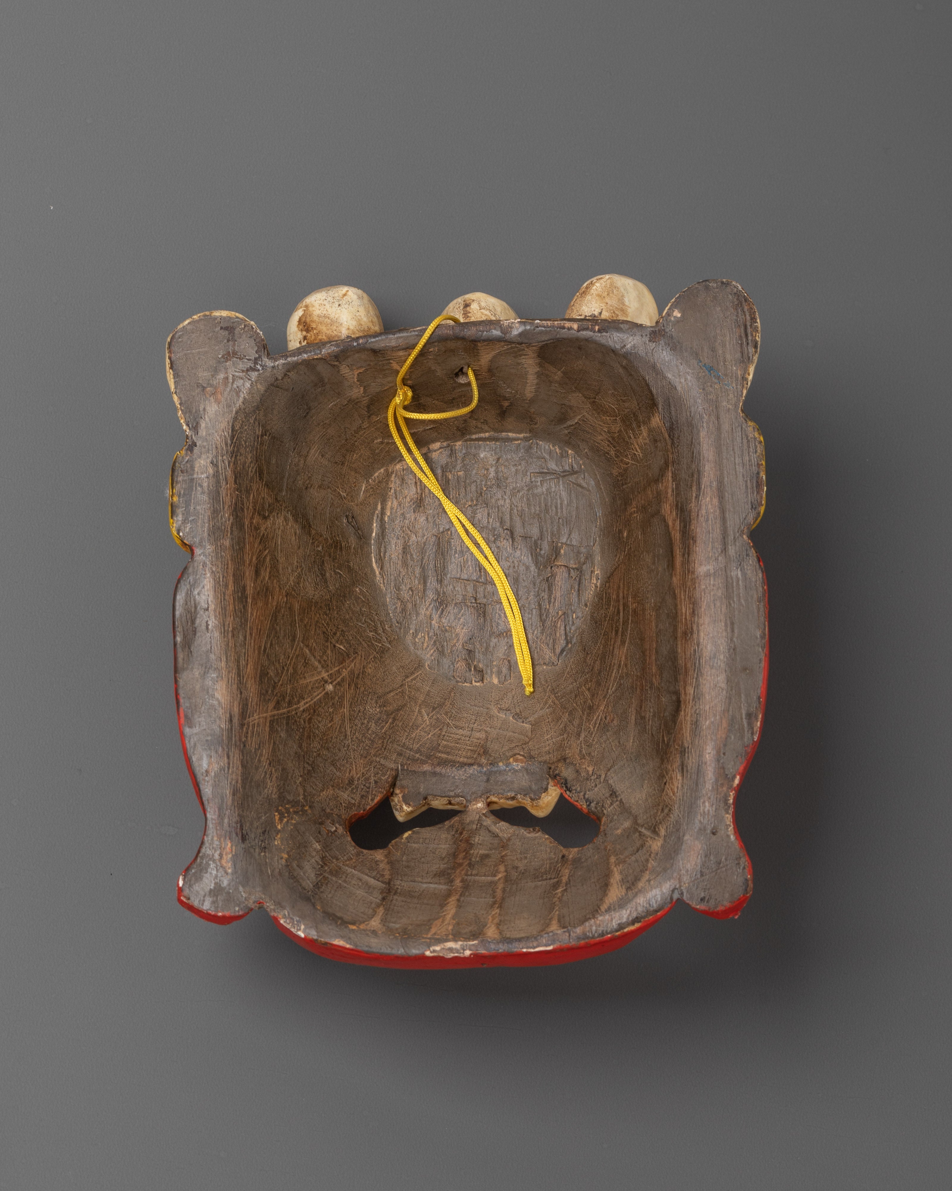 Handmade Tibetan Protective Deity Wall Mask | Buddhist Wrathful Guardian Art