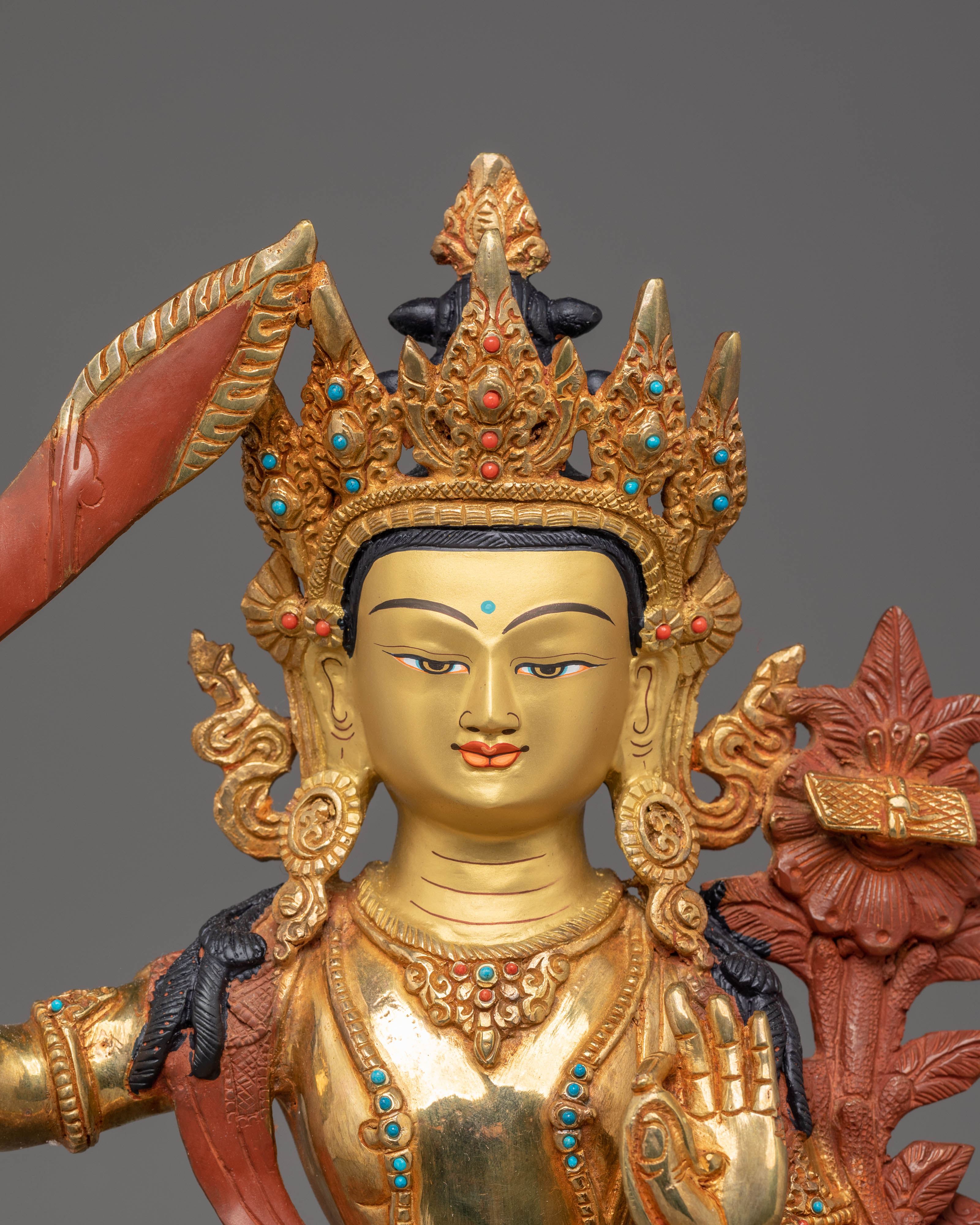 Handmade Bodhisattva Manjushri Statue | Bodhisattva Wisdom Deity