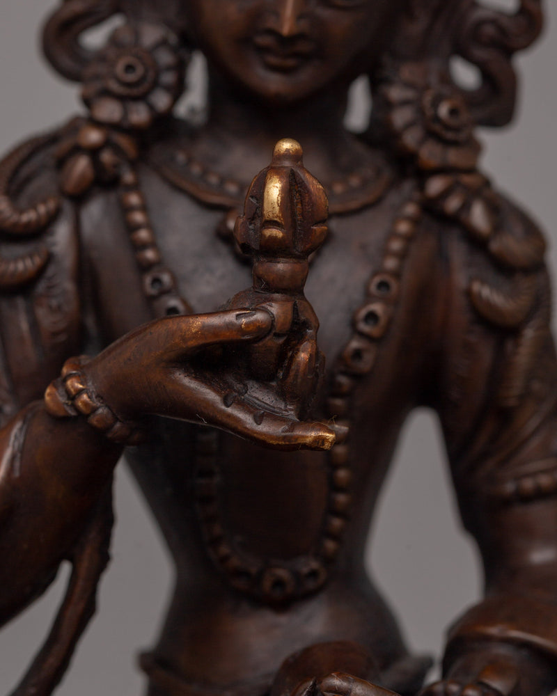 Oxidized Copper Vajrasattva Statue | Tibetan Buddhist Deity