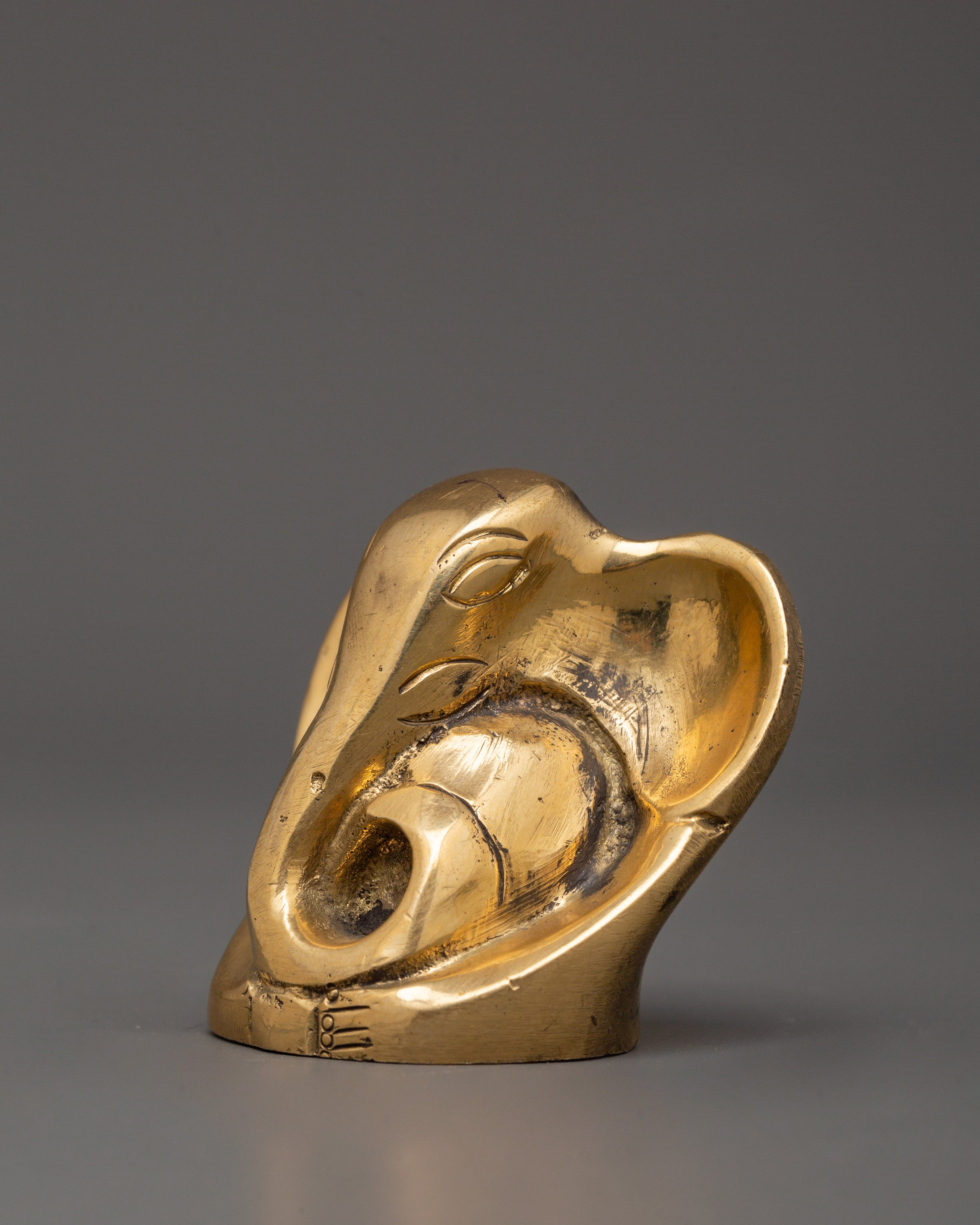 Hindu Elephant God Idol | Brass Ganesha Statue, Spiritual Sculpture