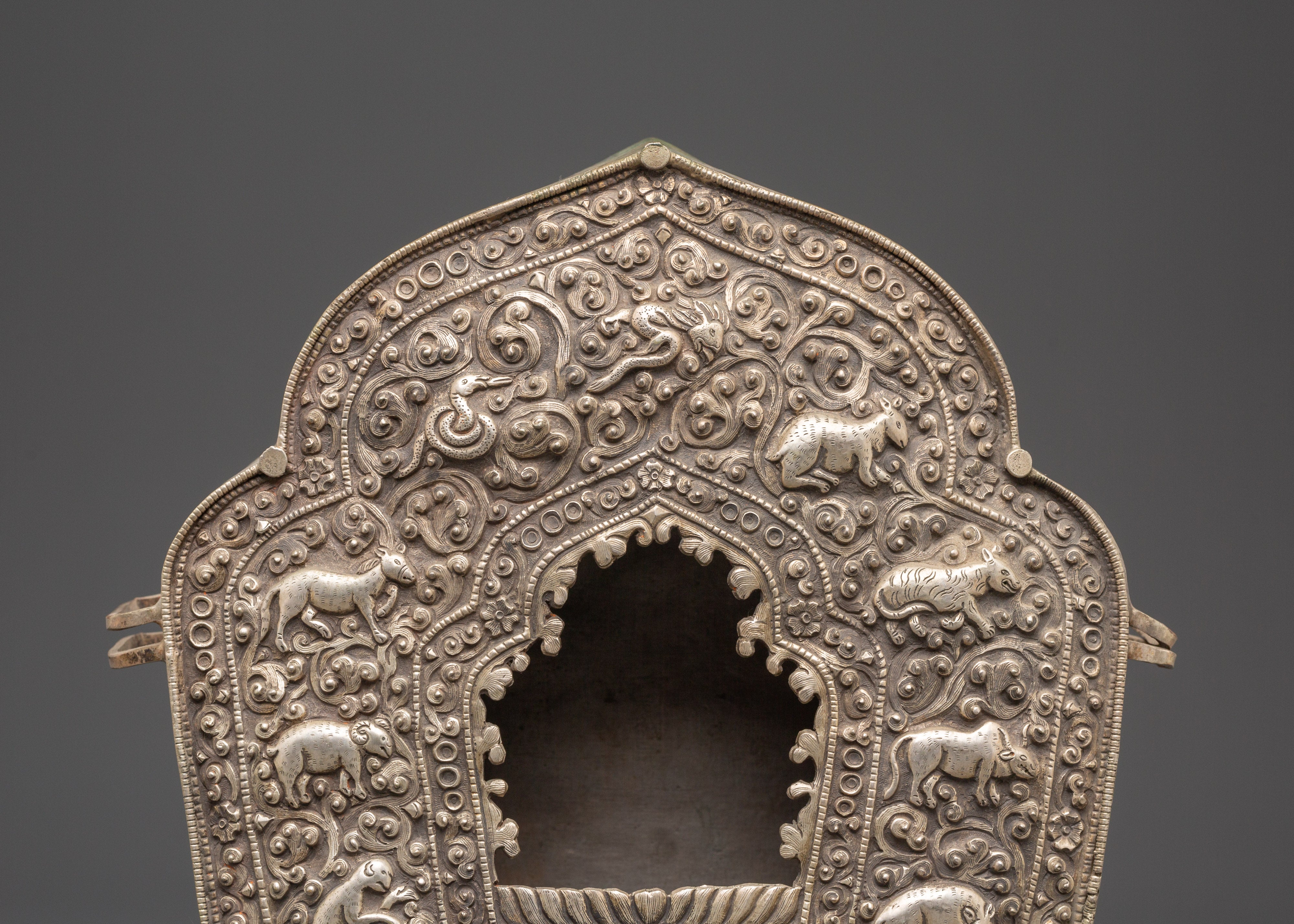 Authentic Handmade Ghau Box | Buddhist Ghau Box with Intricate Animal Motifs