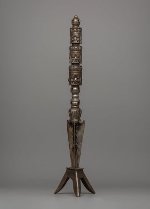 Multi Faced Iron Kila | Traditional Tibetan Tool for Energy Balancing and Rituals
