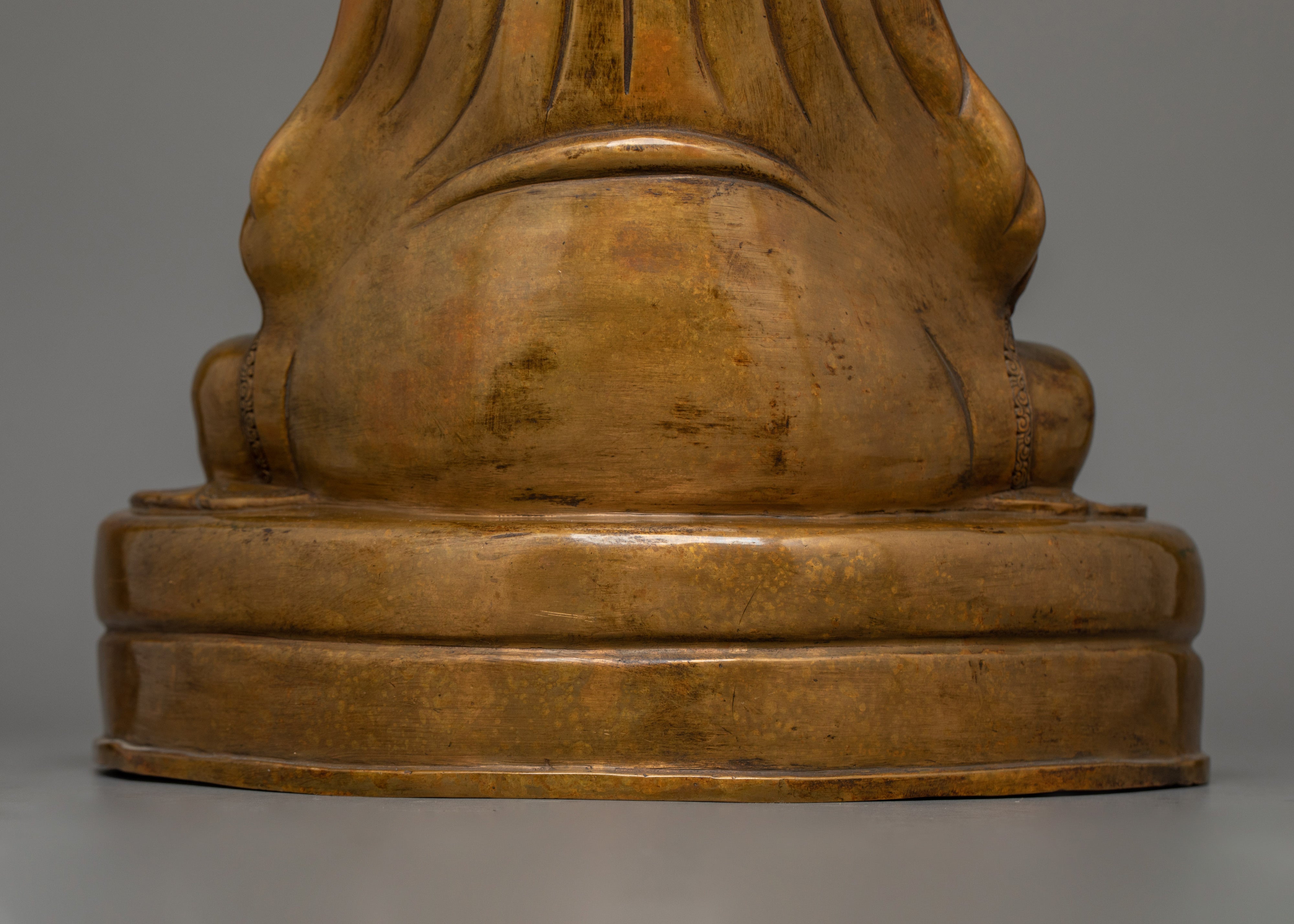 Handmade Marpha Buddhist Copper Statue | Nepalese Shrine Art