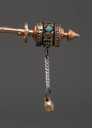 Prayer Wheel Buddhist Mantra Spinner | Mindfulness & Spiritual Focus Buddhist Tool