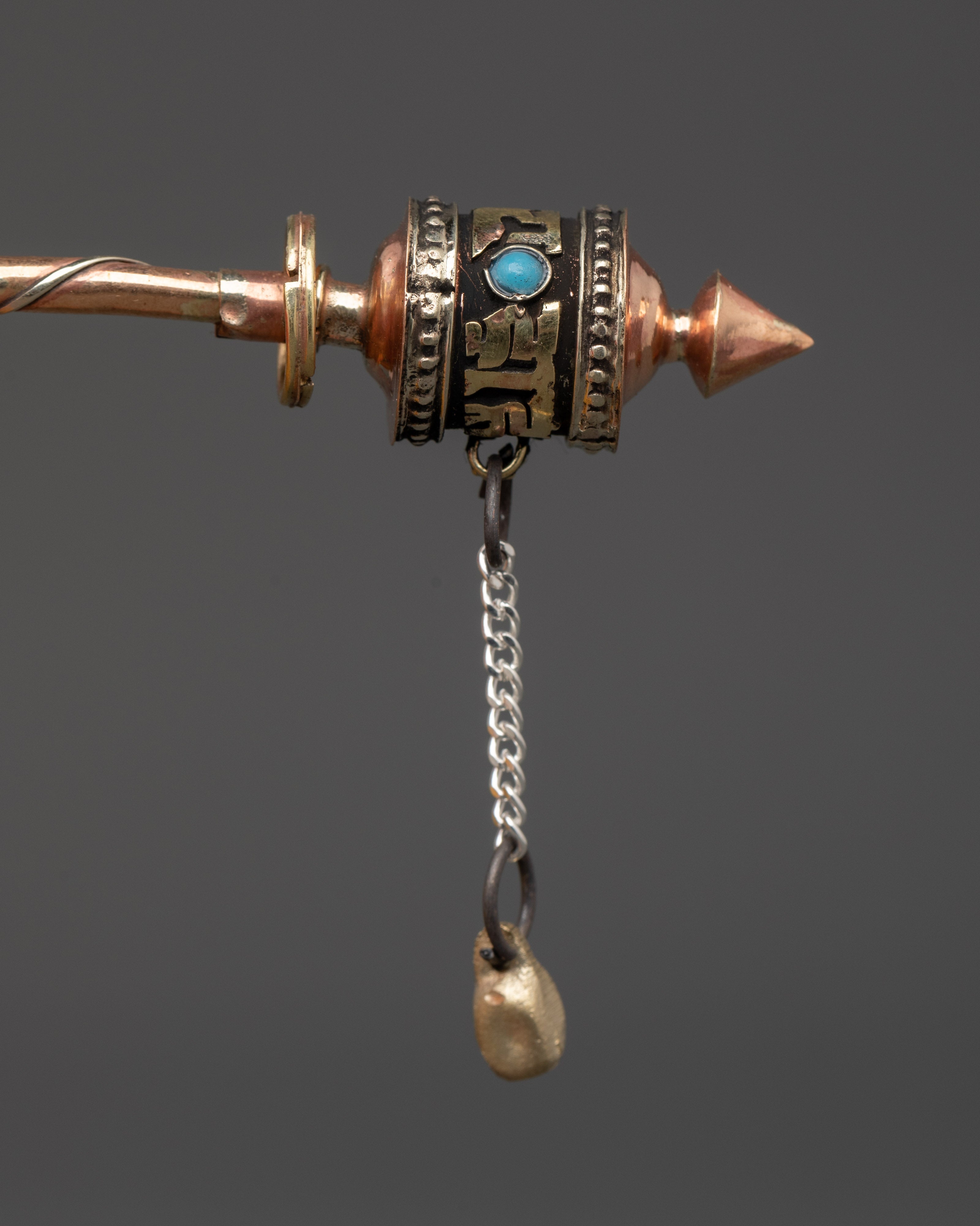 Prayer Wheel Buddhist Mantra Spinner | Mindfulness & Spiritual Focus Buddhist Tool