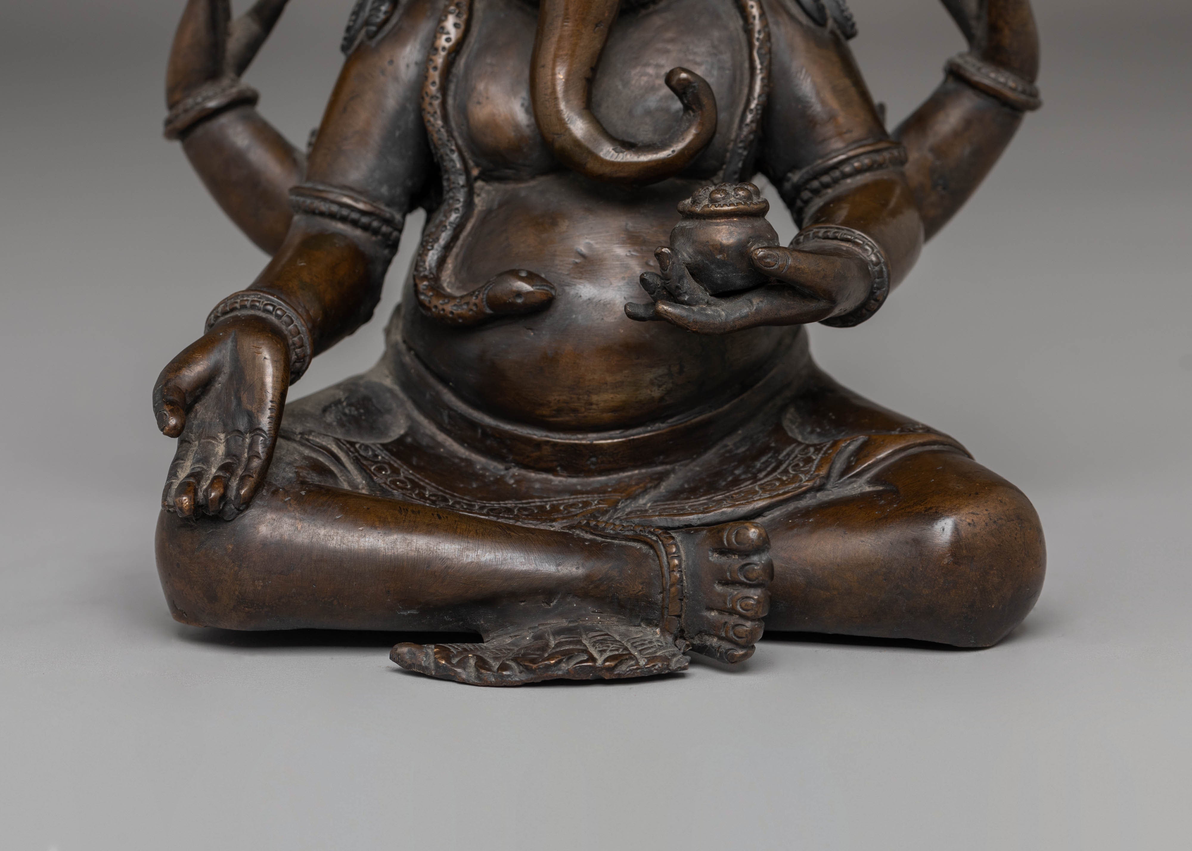 Oxidized Copper Statue of Ganesh | Symbol Of Wisdom
