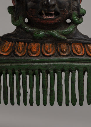 Hand-Carved Bhairav Head Decor | Spiritual Protection Idol
