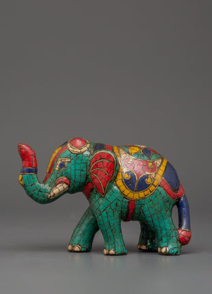 Decorative Brass Elephant Statue | Home & Spiritual Good Luck Decor