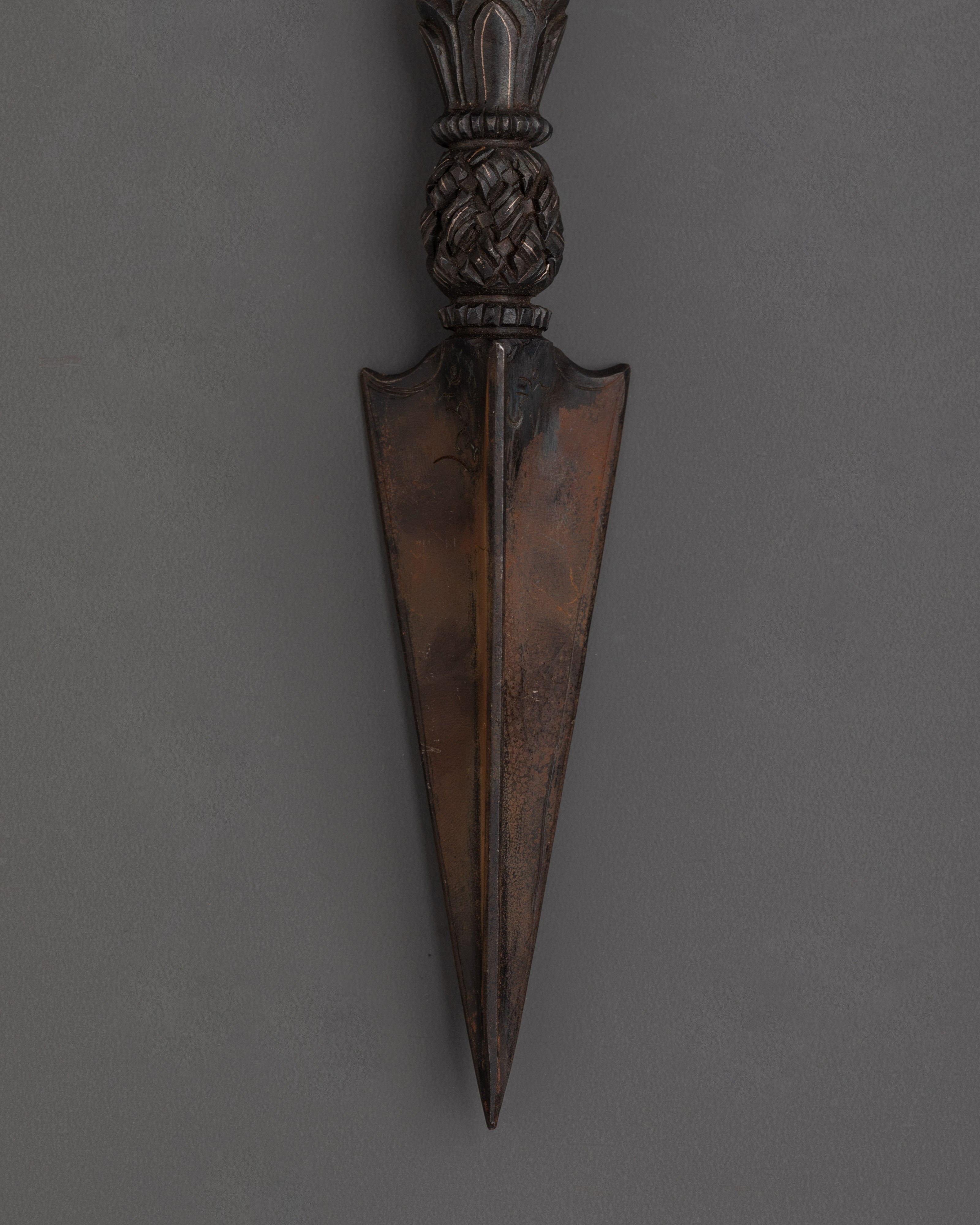 Himalayan Ritual Phurba Dagger | Tibetan Buddhist Spiritual Artifact