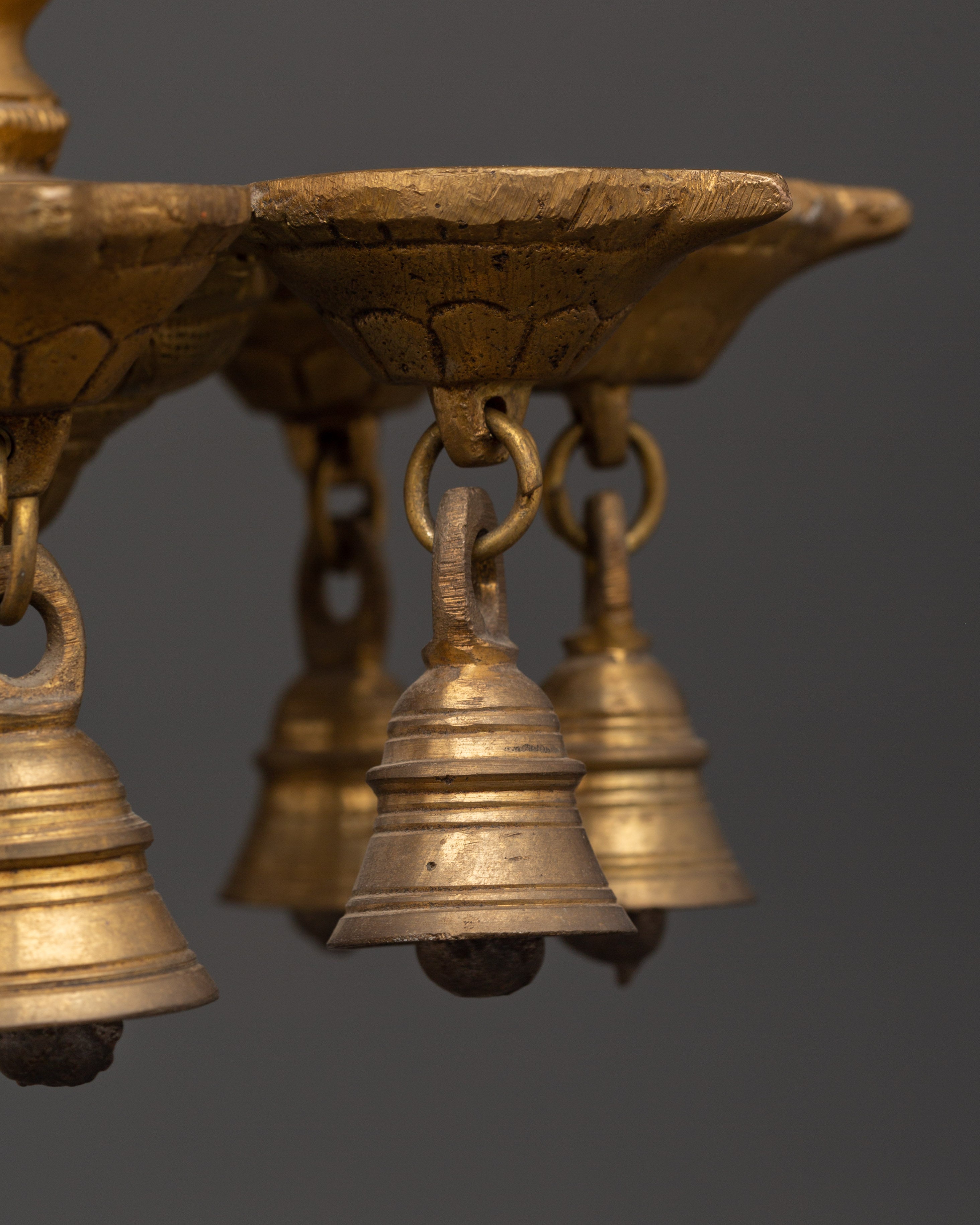 Brass Dalucha Hanging Oil Lamp | Ritual Decor for Temples, Homes