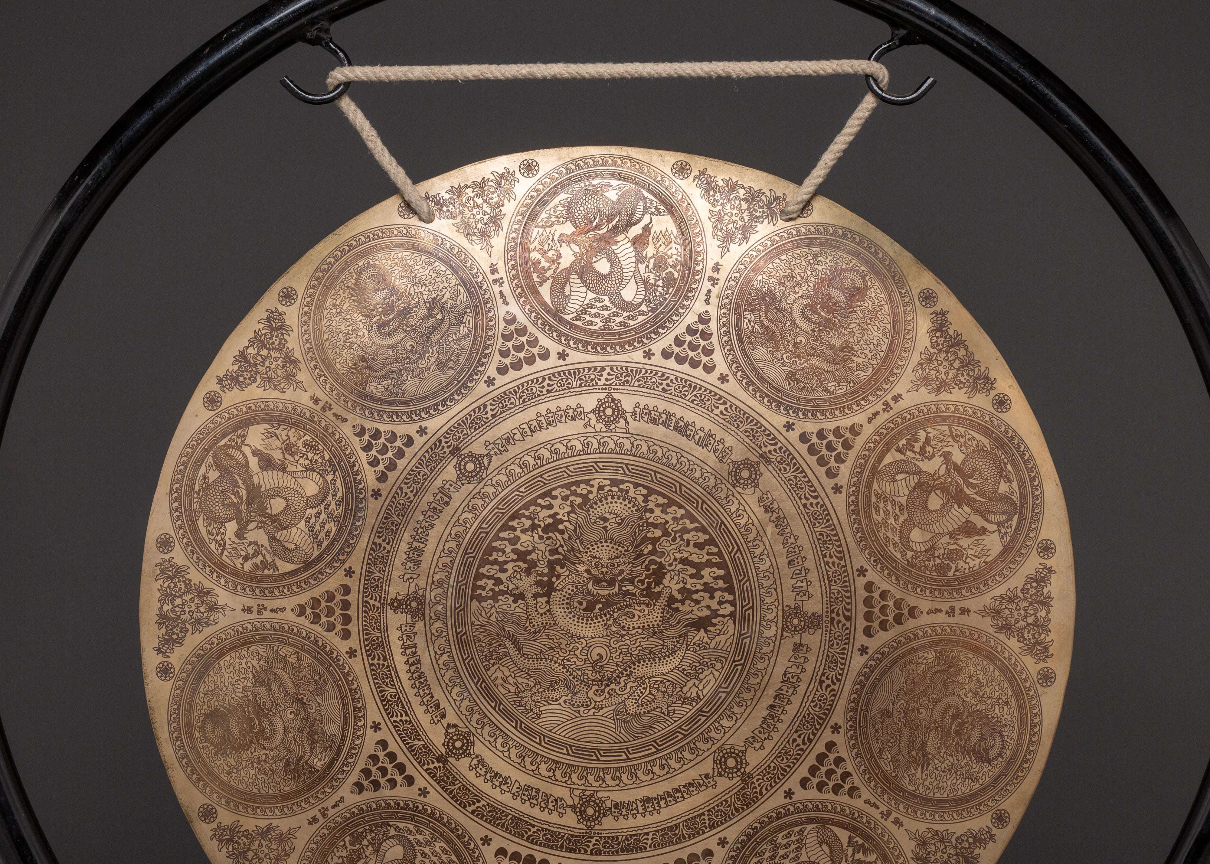 Handcrafted Tibetan Healing Gong | Brass Gong with Wooden Stick