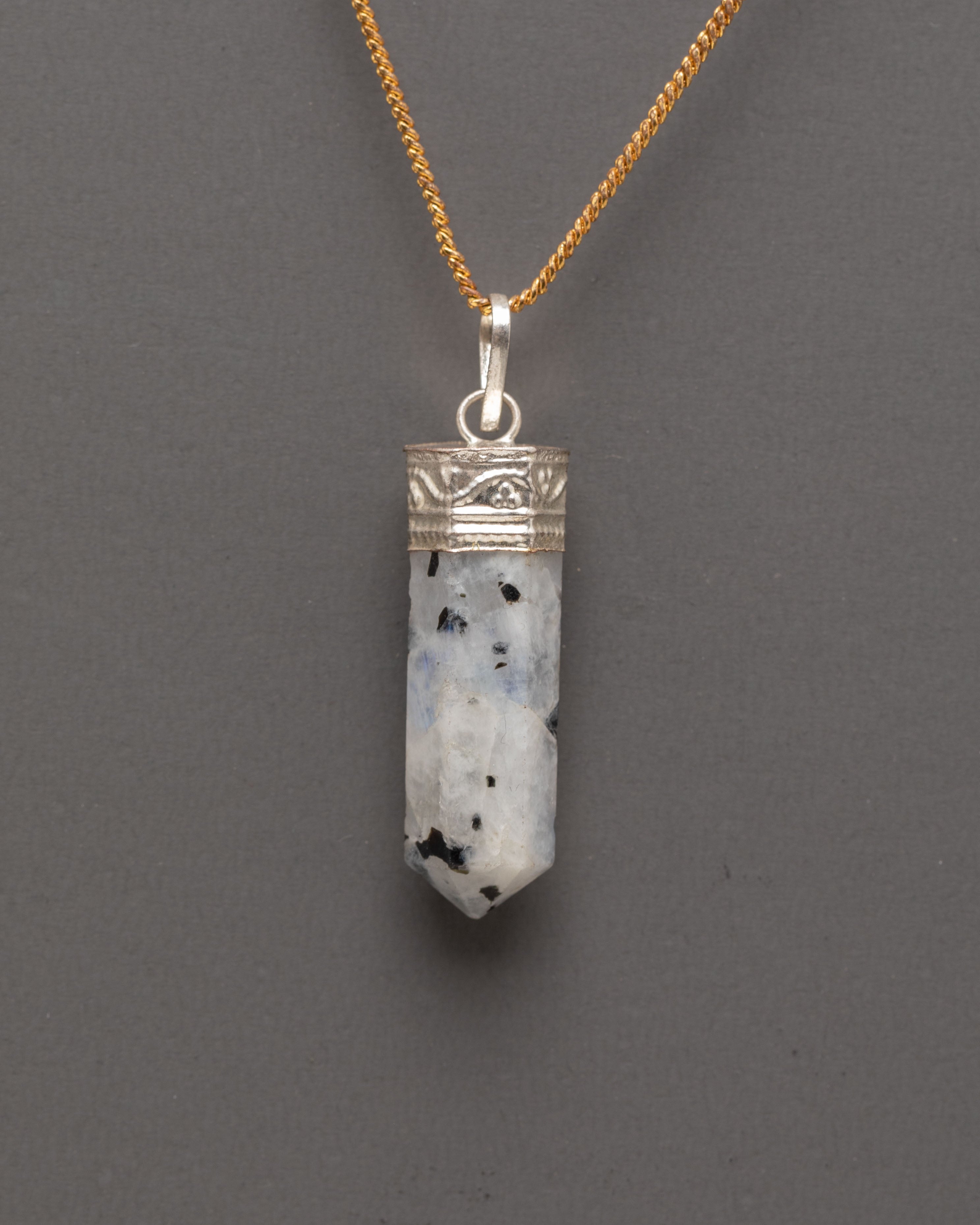 Rainbow Moonstone Pendant | Natural Gemstone Jewelry