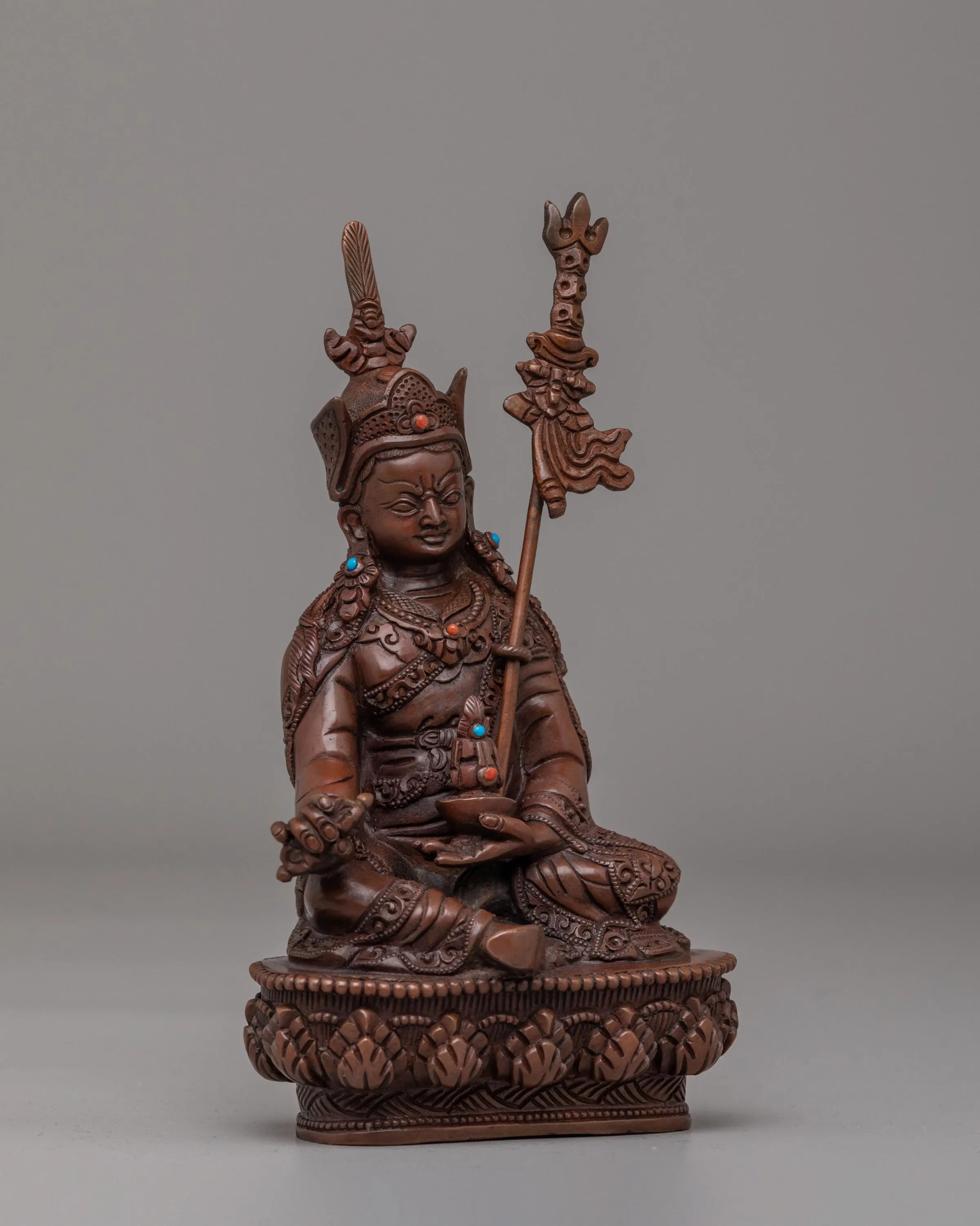 Tibetan Guru Rinpoche Statue | Buddhist Alter Decor