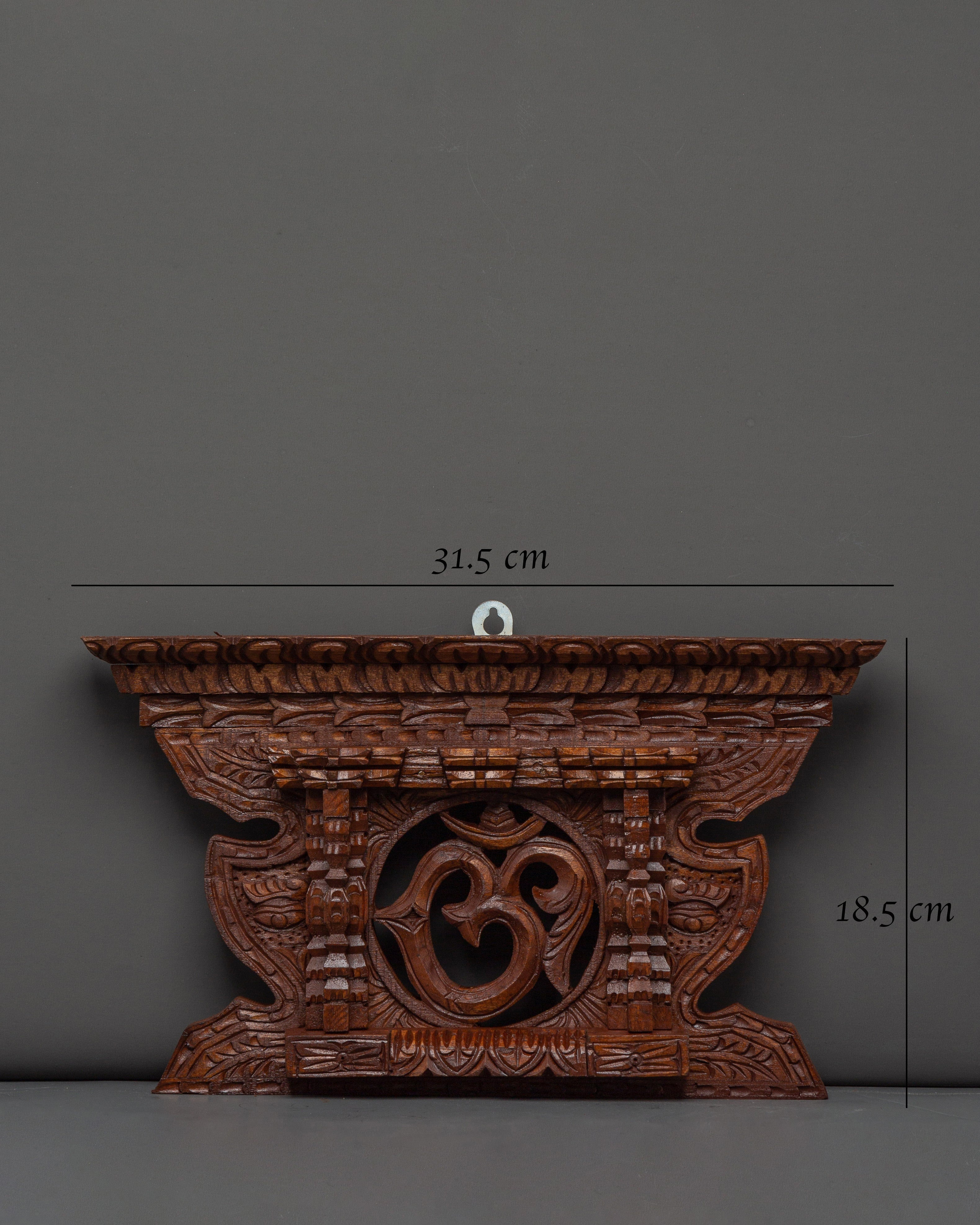 Wooden Hand Craved Om Wall Art | Symbol of Peace