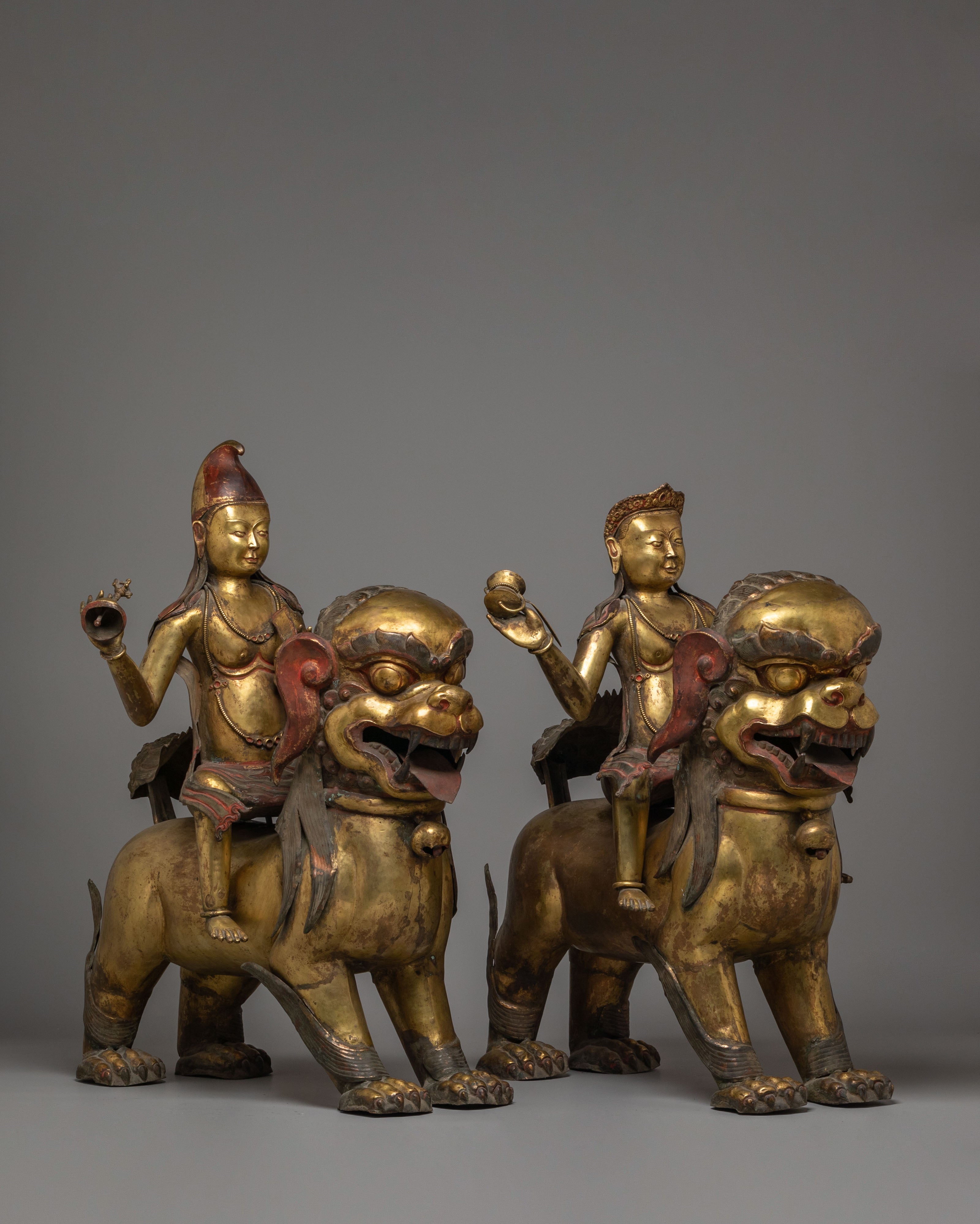 Handmade Lion Set Statue | Pair of Lion